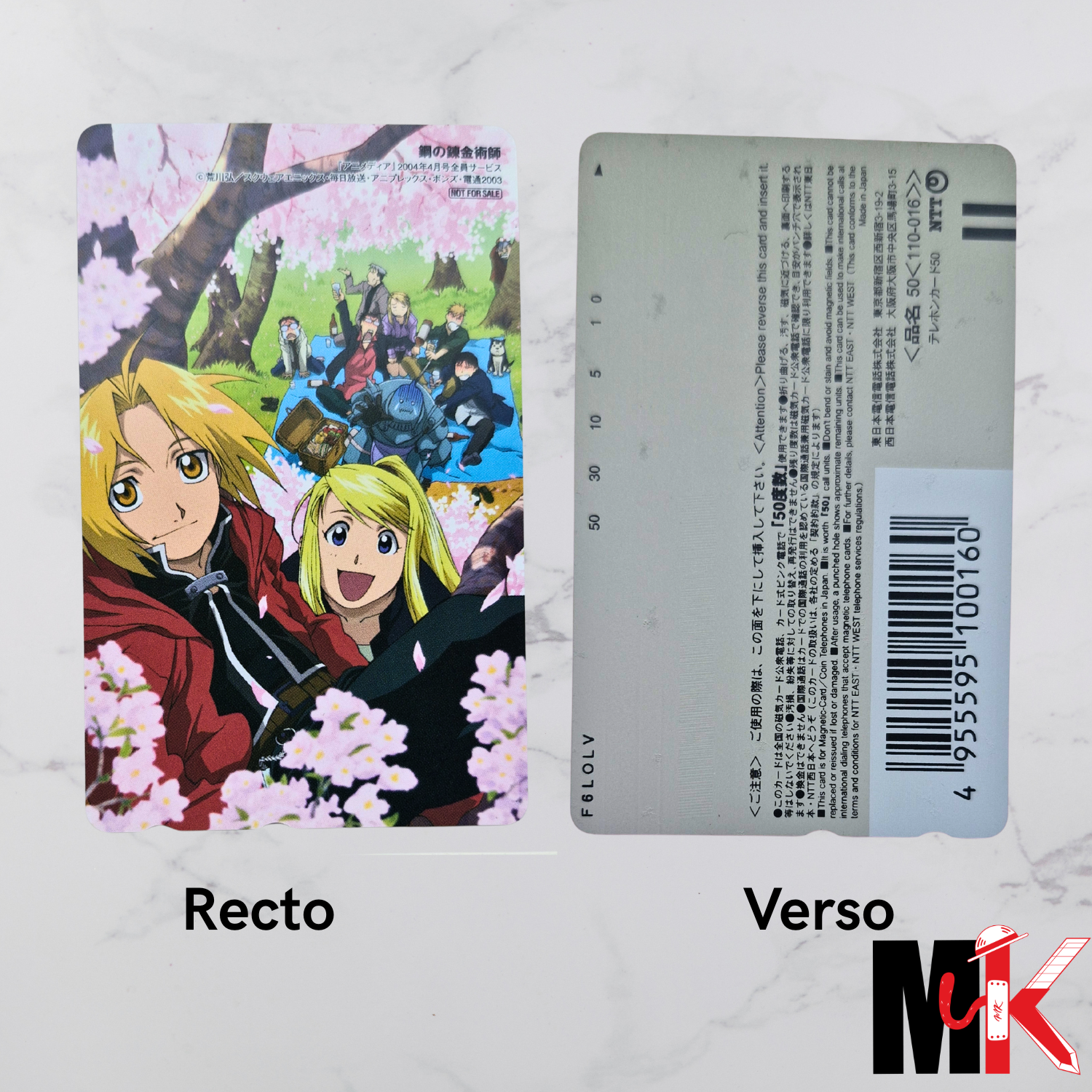 Fullmetal Alchemist - Carte Telecard - état bon