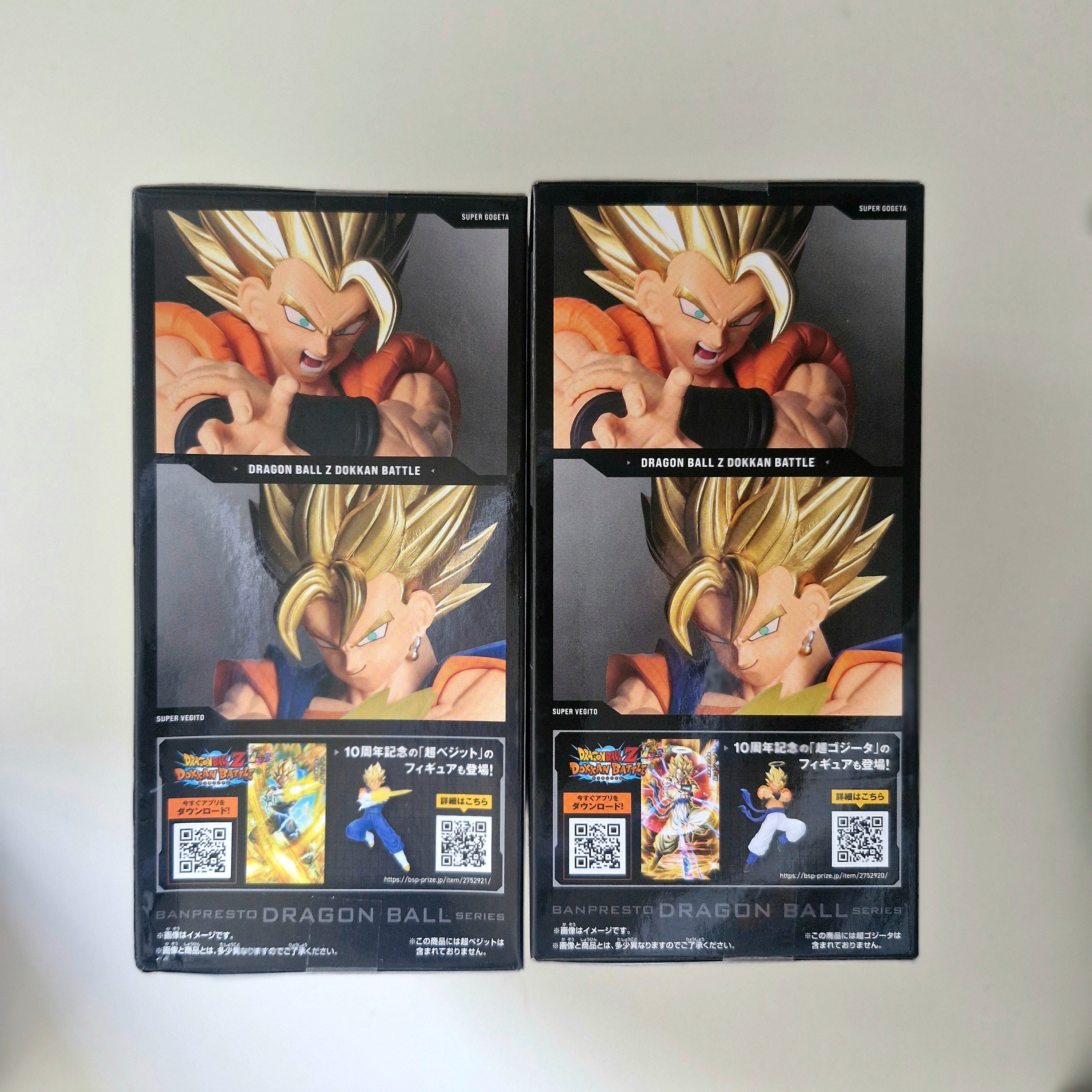 Dragon Ball Figurine Lot de 2 Banpresto Dokkan Battle Gogeta & Vegetto