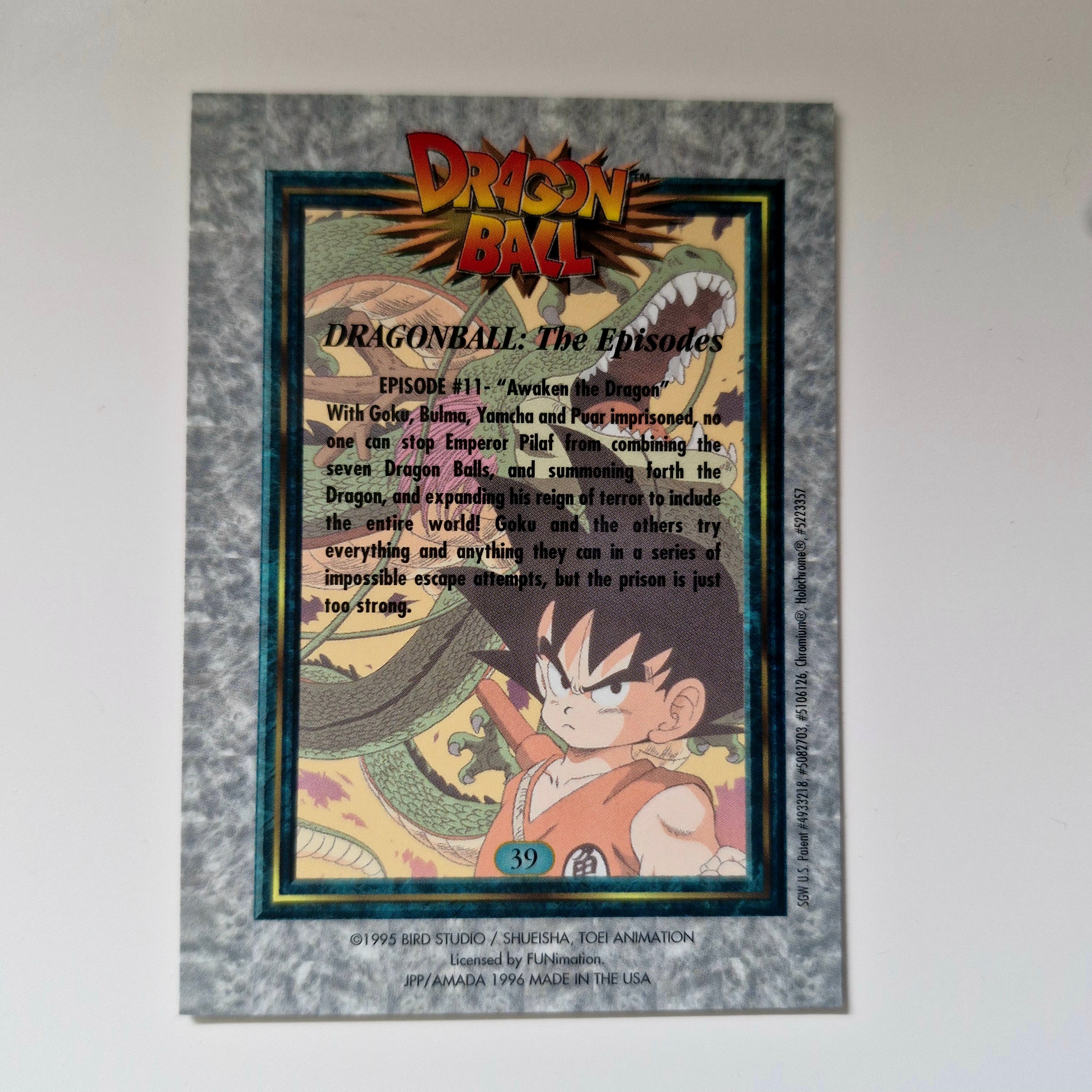 Dragon Ball - Carte Chromium Dragon Ball (US) - 39 état bon
