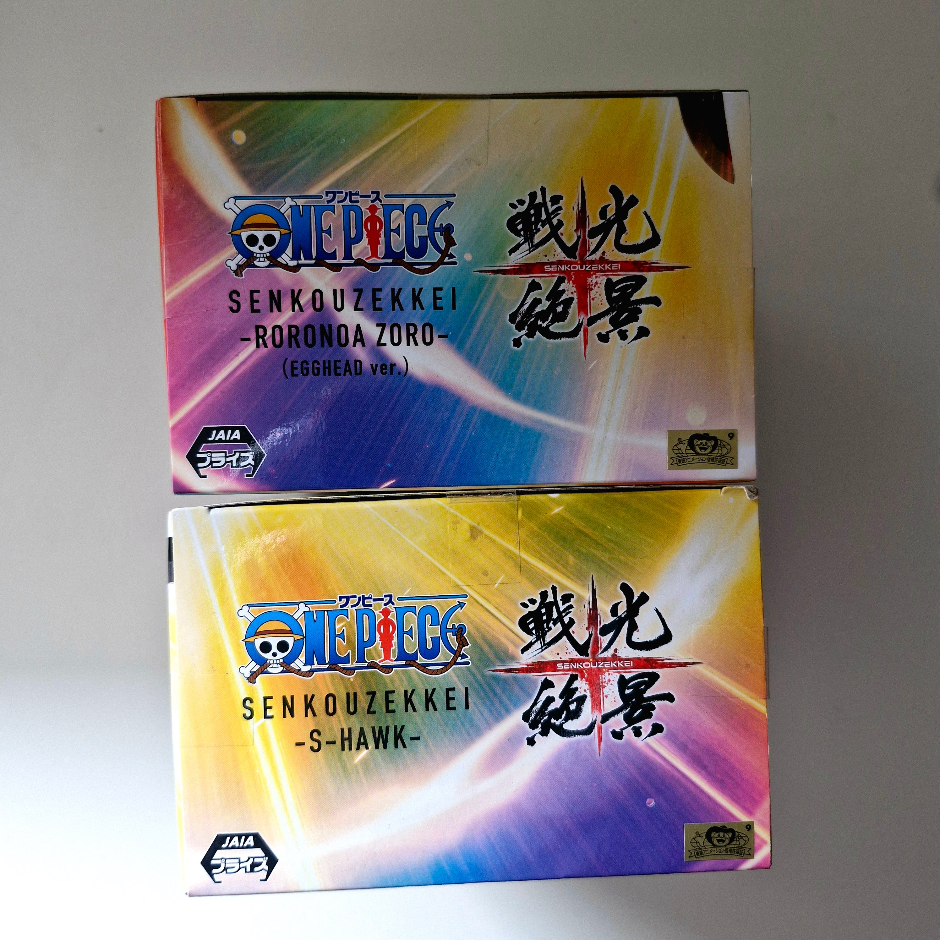 One Piece Figurine Lot de 2 figurines Senkouzekkei S-Hawk & Zoro