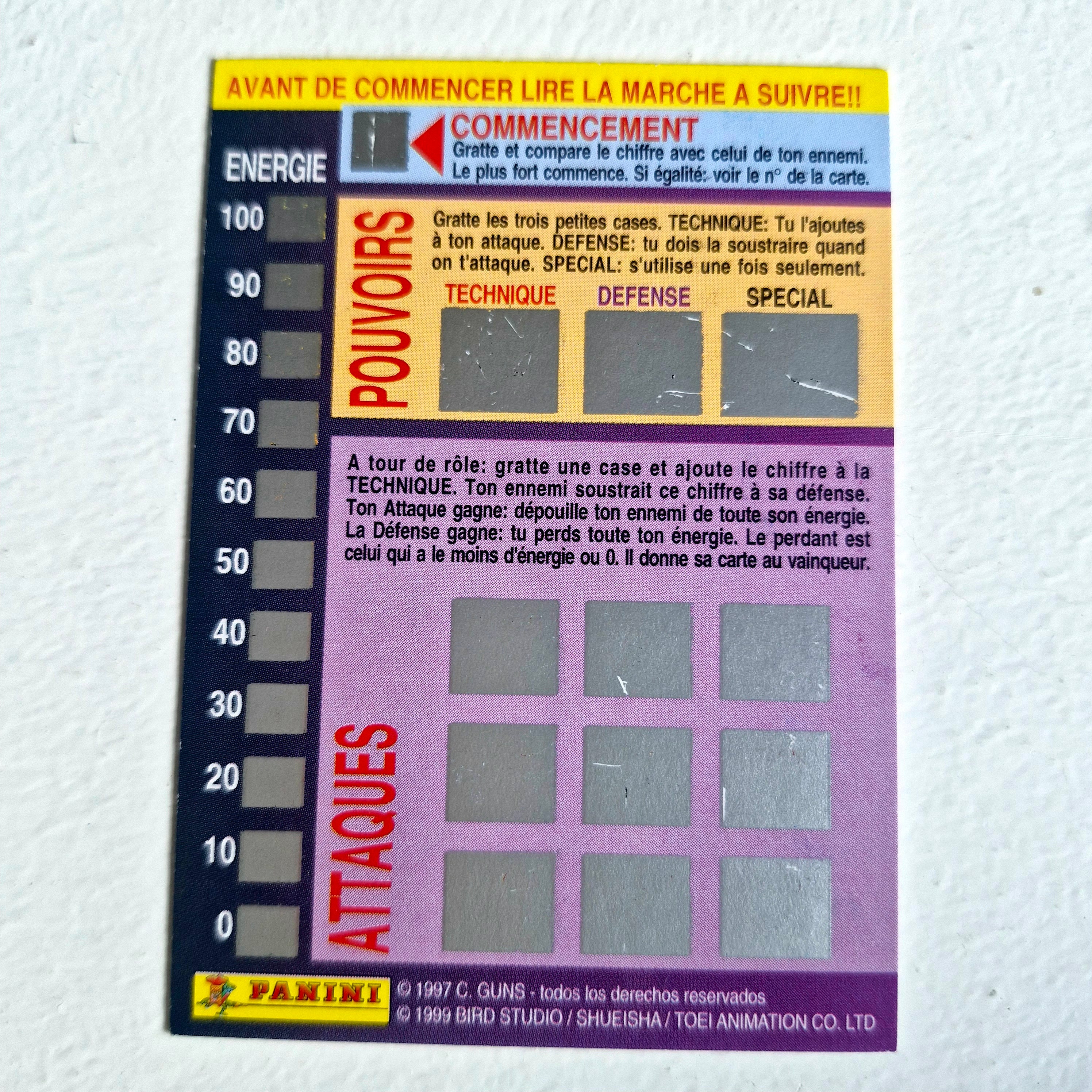 Dragon Ball - Carte Dragon Ball Fighting Cards 011
