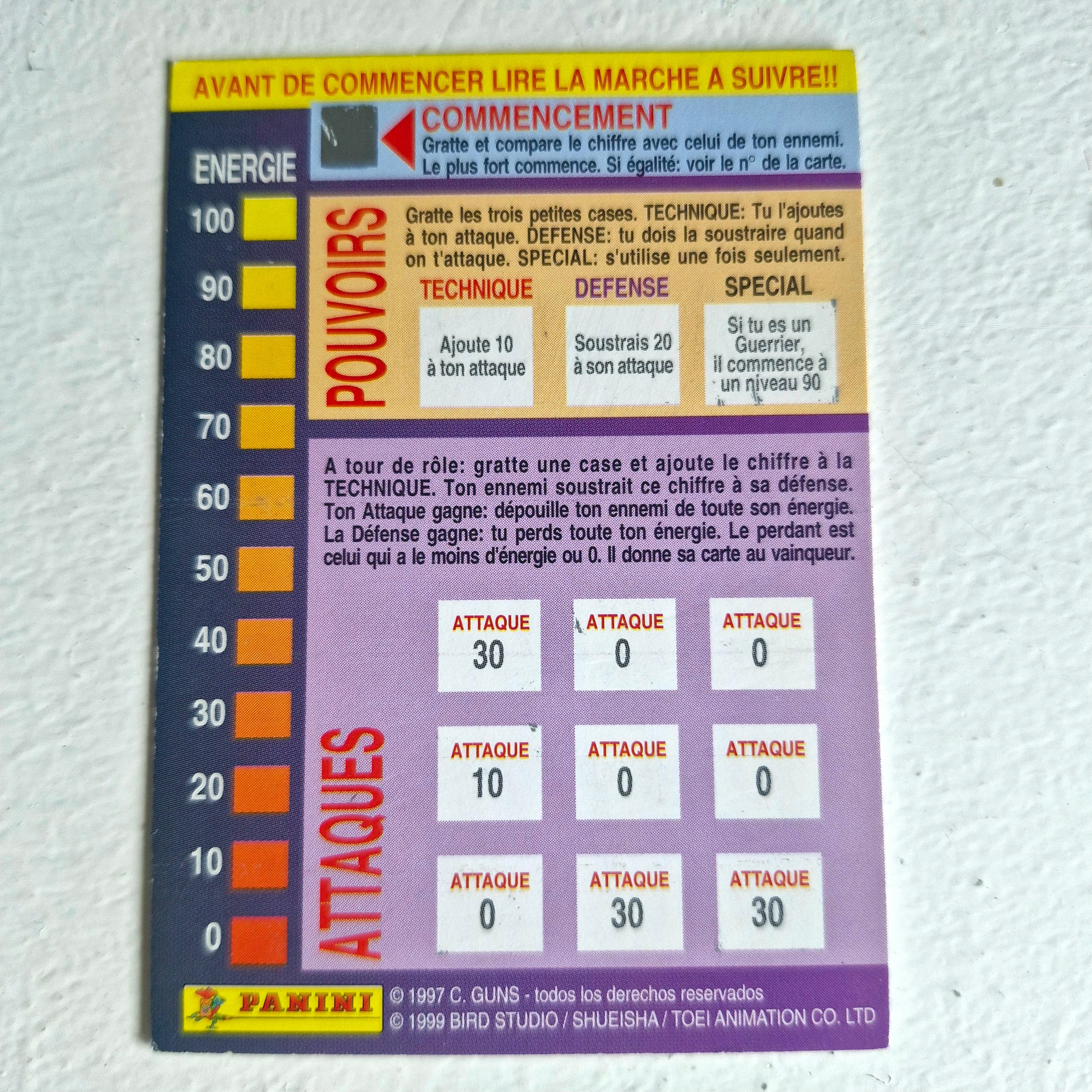 Dragon Ball - Carte Dragon Ball Fighting Cards 087