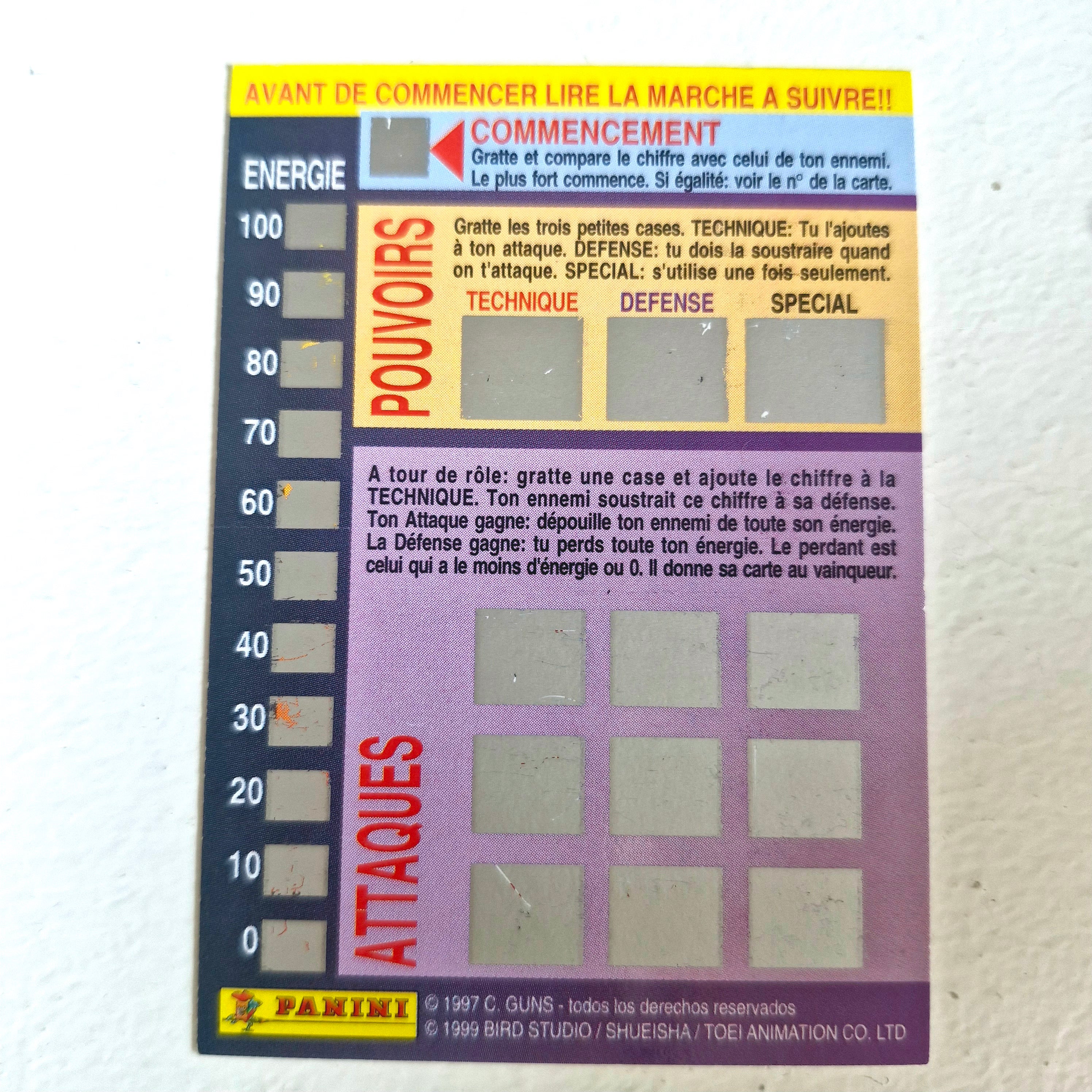Dragon Ball - Carte Dragon Ball Fighting Cards 036