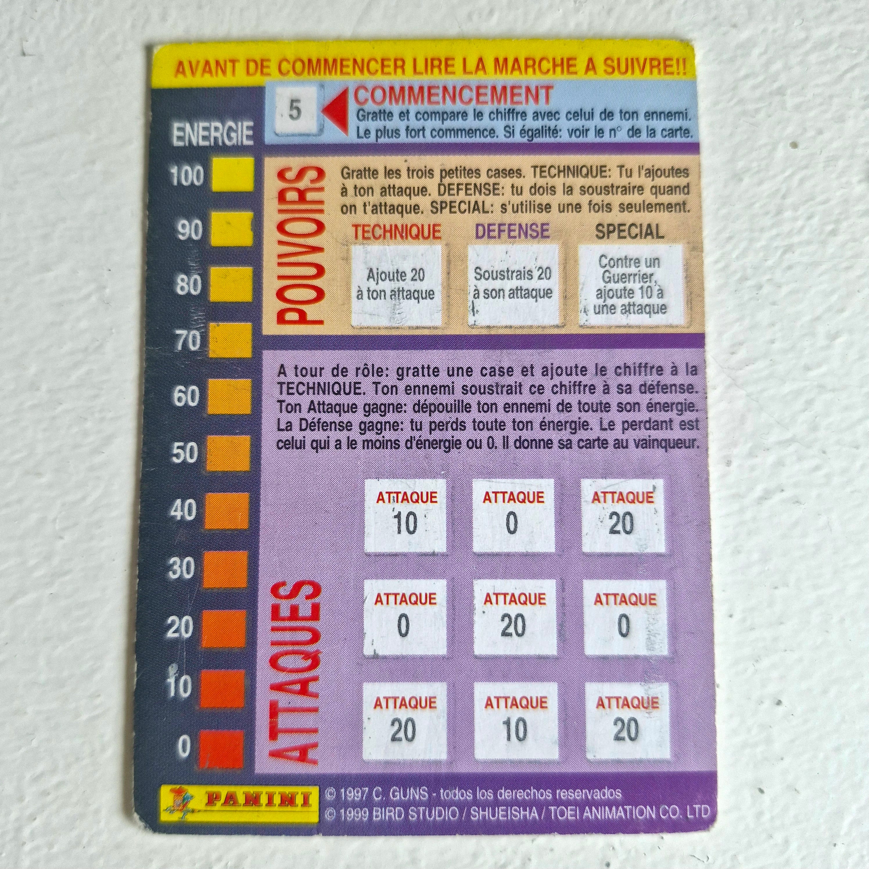 Dragon Ball - Carte Dragon Ball Fighting Cards 093