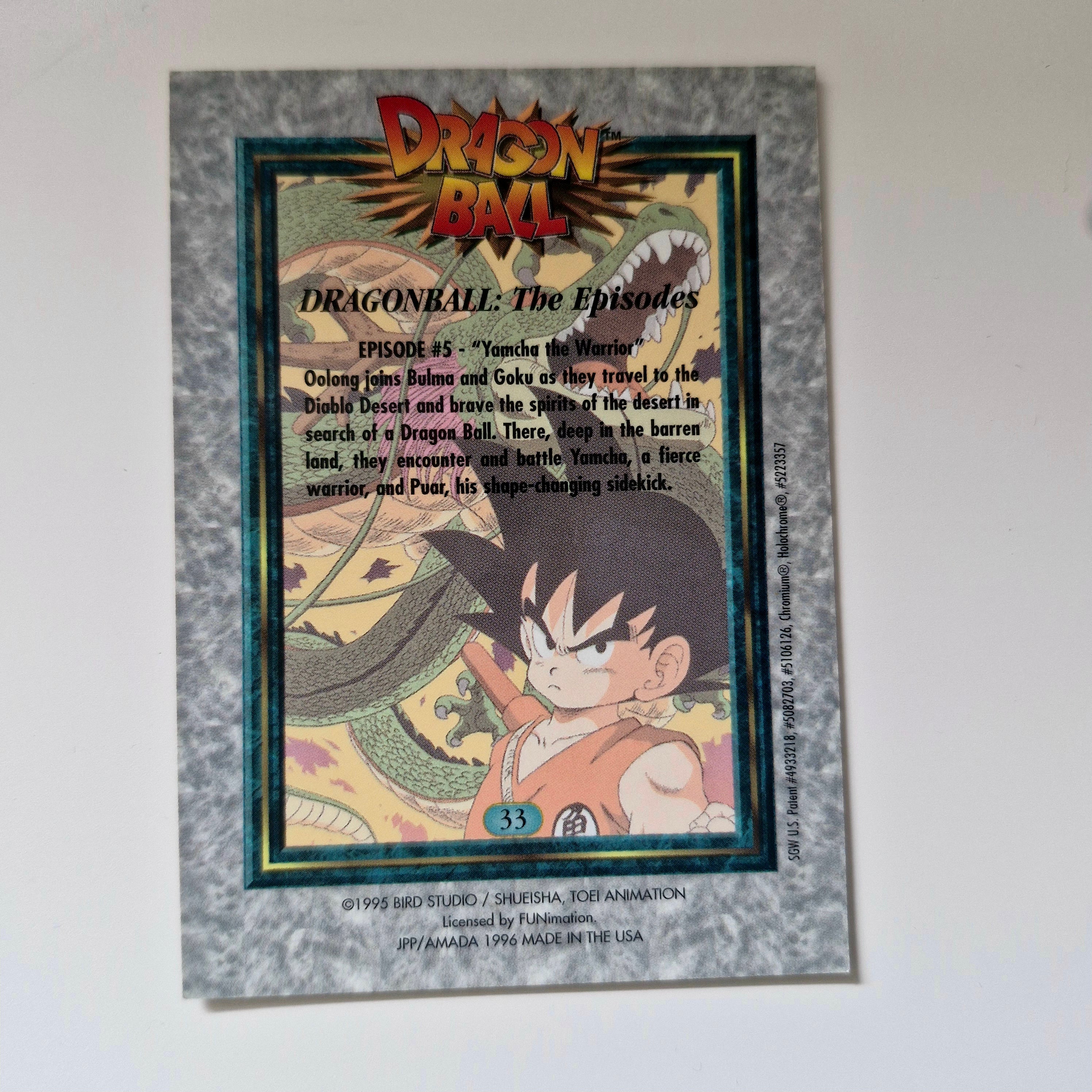 Dragon Ball - Carte Chromium Dragon Ball (US) - 33 état bon
