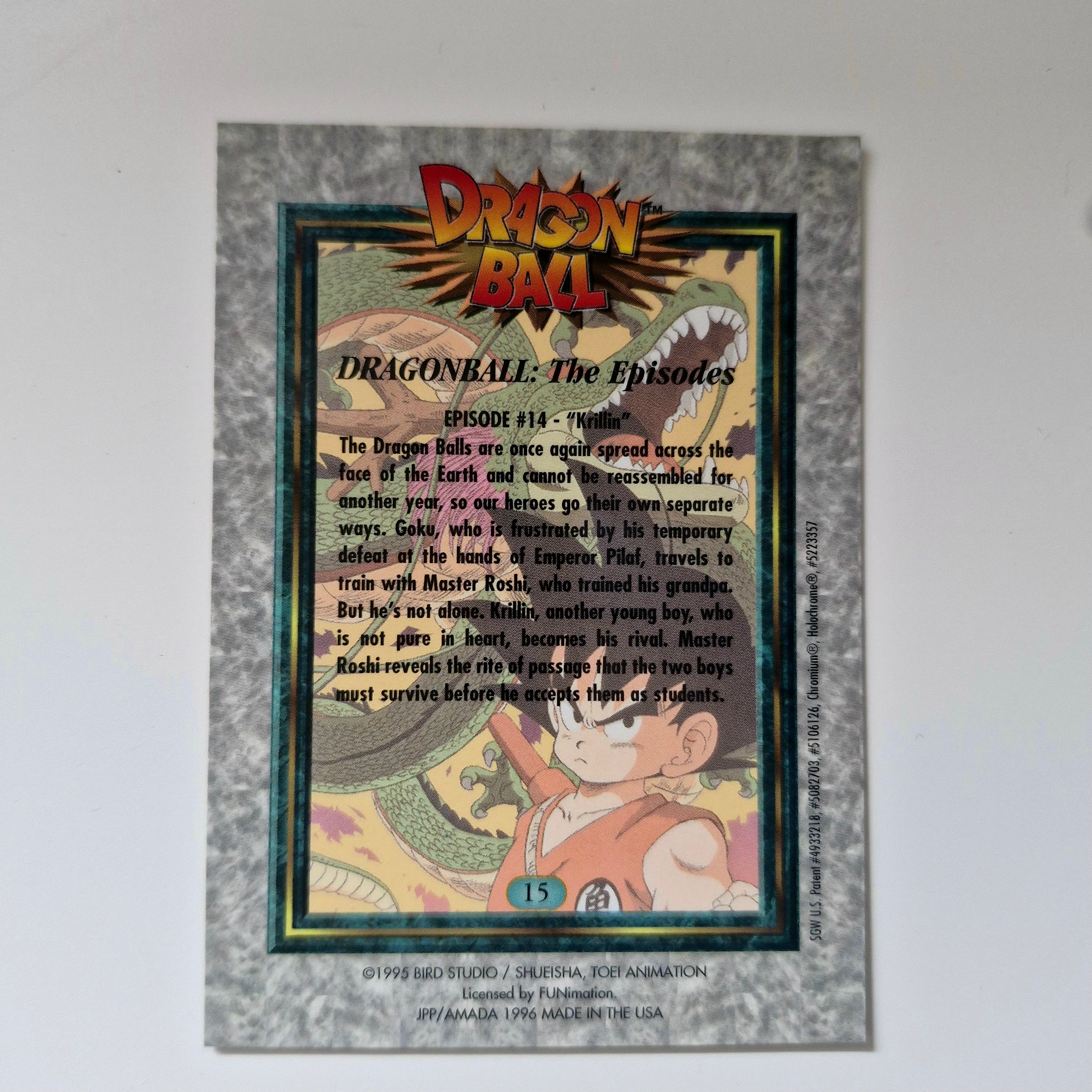 Dragon Ball - Carte Chromium Dragon Ball (US) - 15 état bon