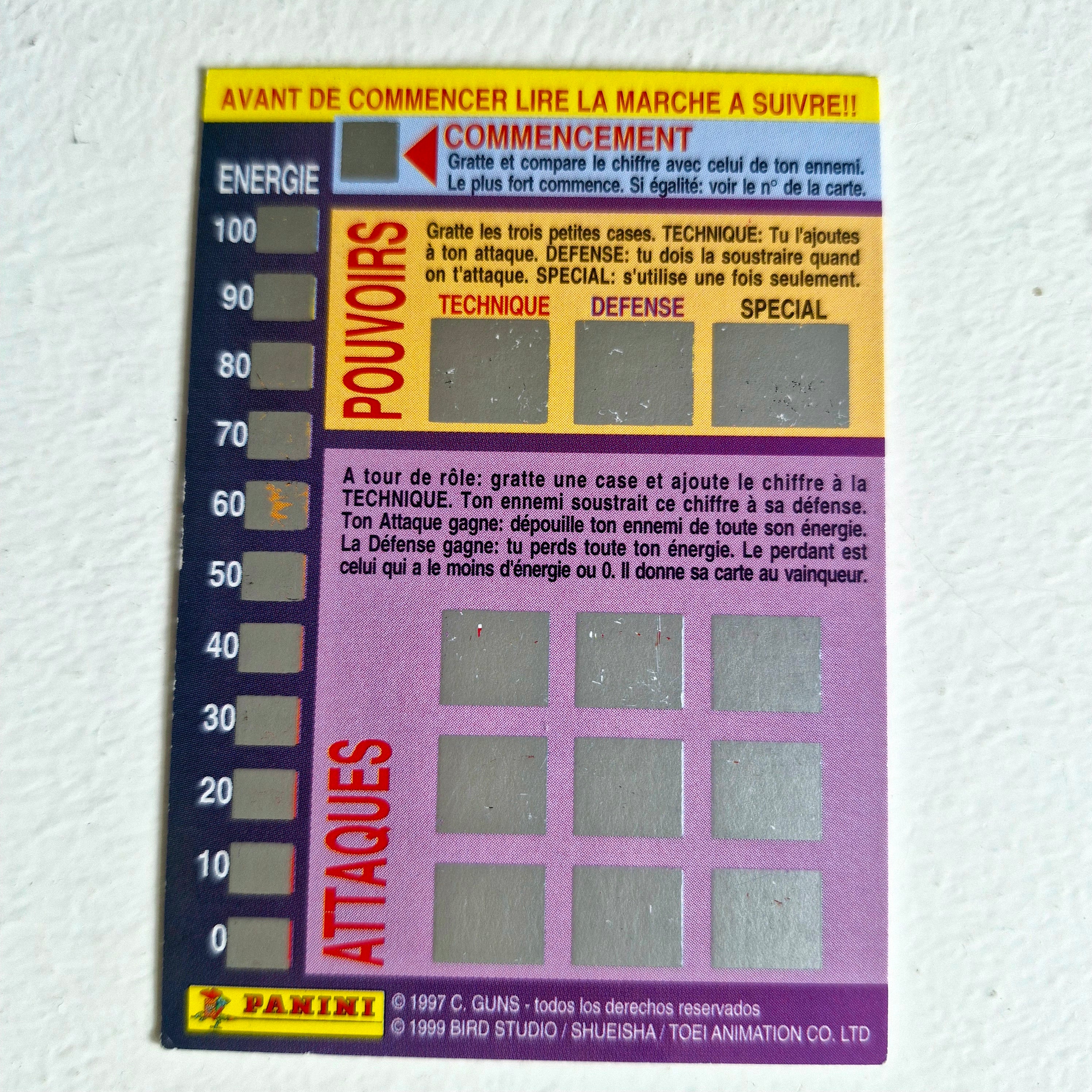 Dragon Ball - Carte Dragon Ball Fighting Cards 005