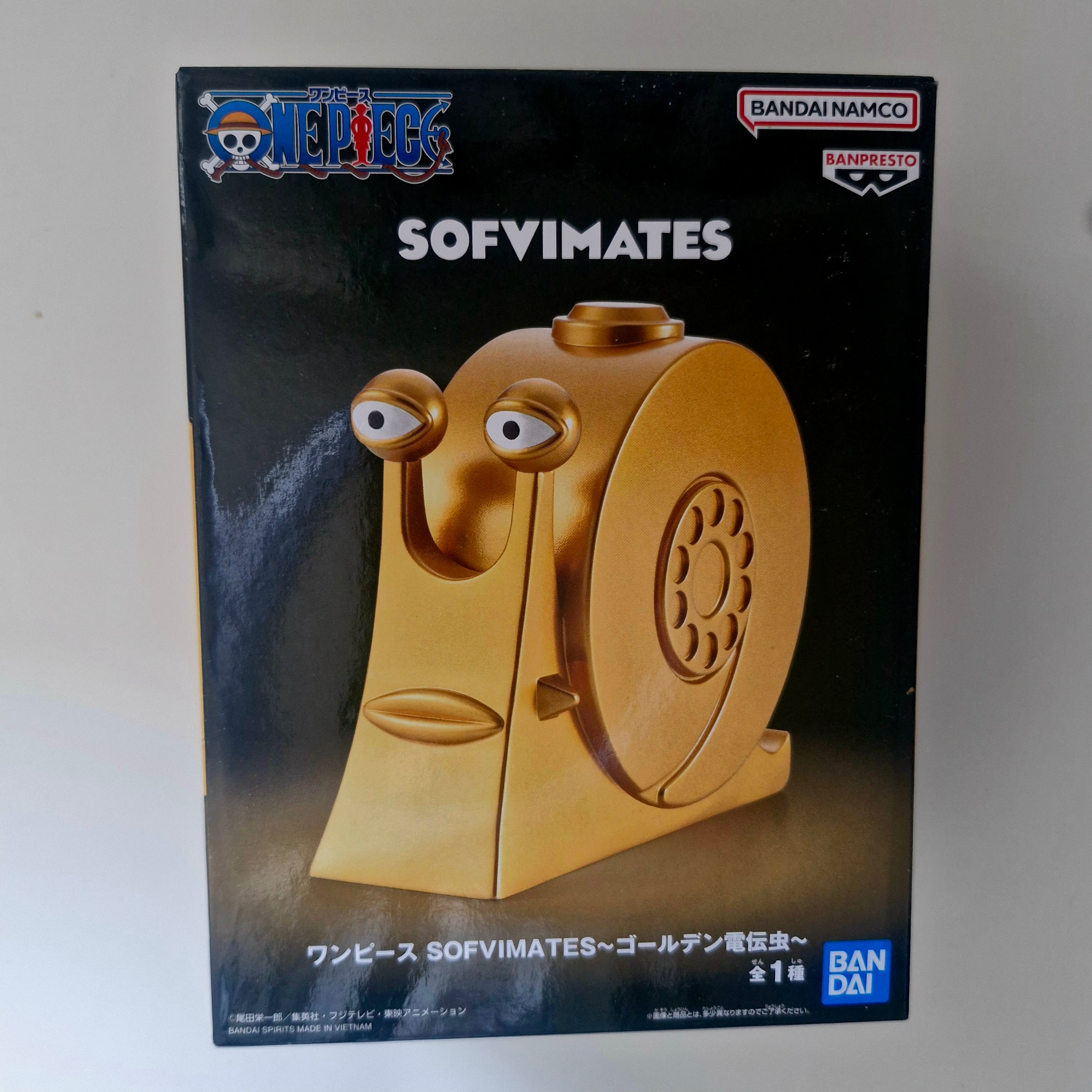One Piece Figurine Sofvimates Golden Den Den Mushi
