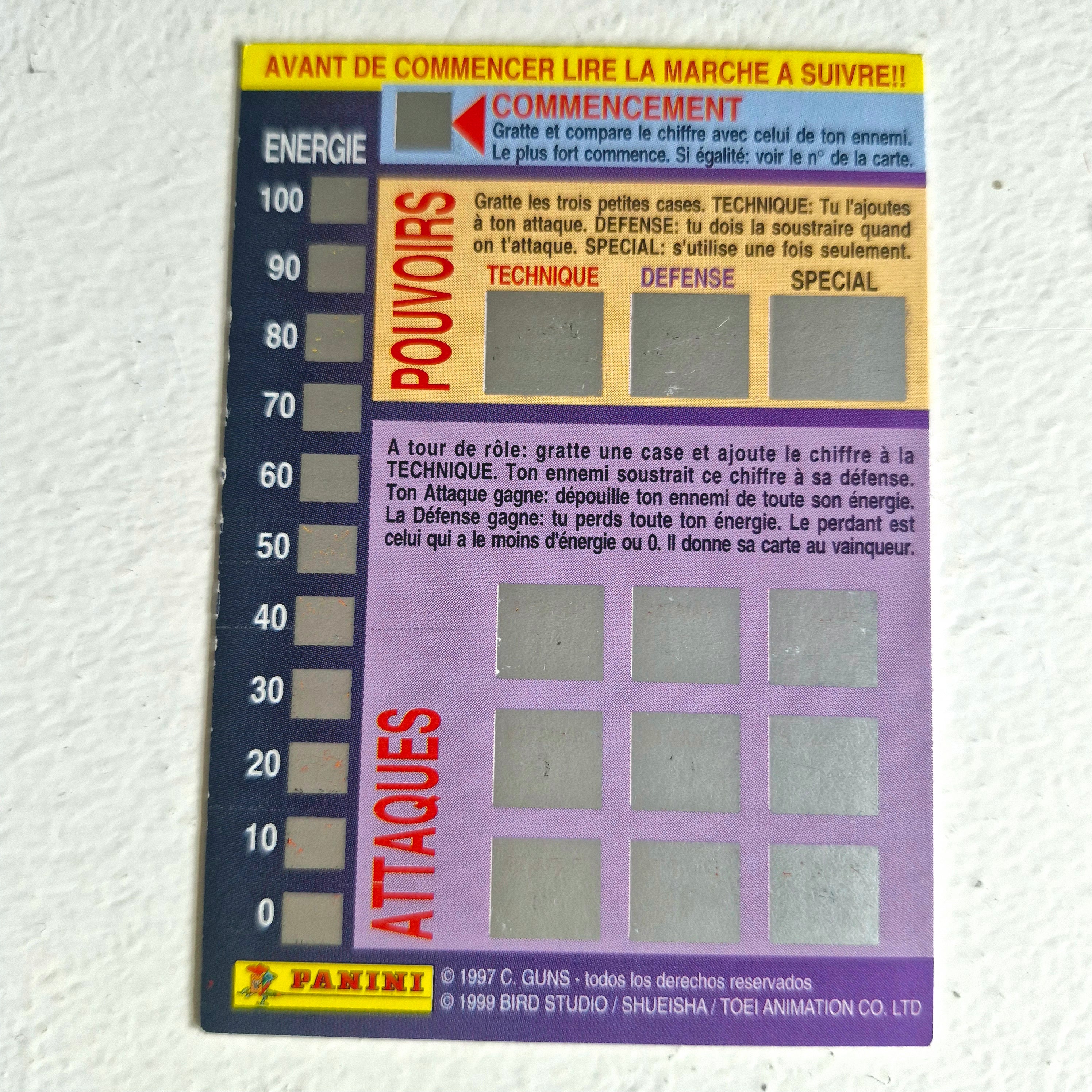 Dragon Ball - Carte Dragon Ball Fighting Cards 078