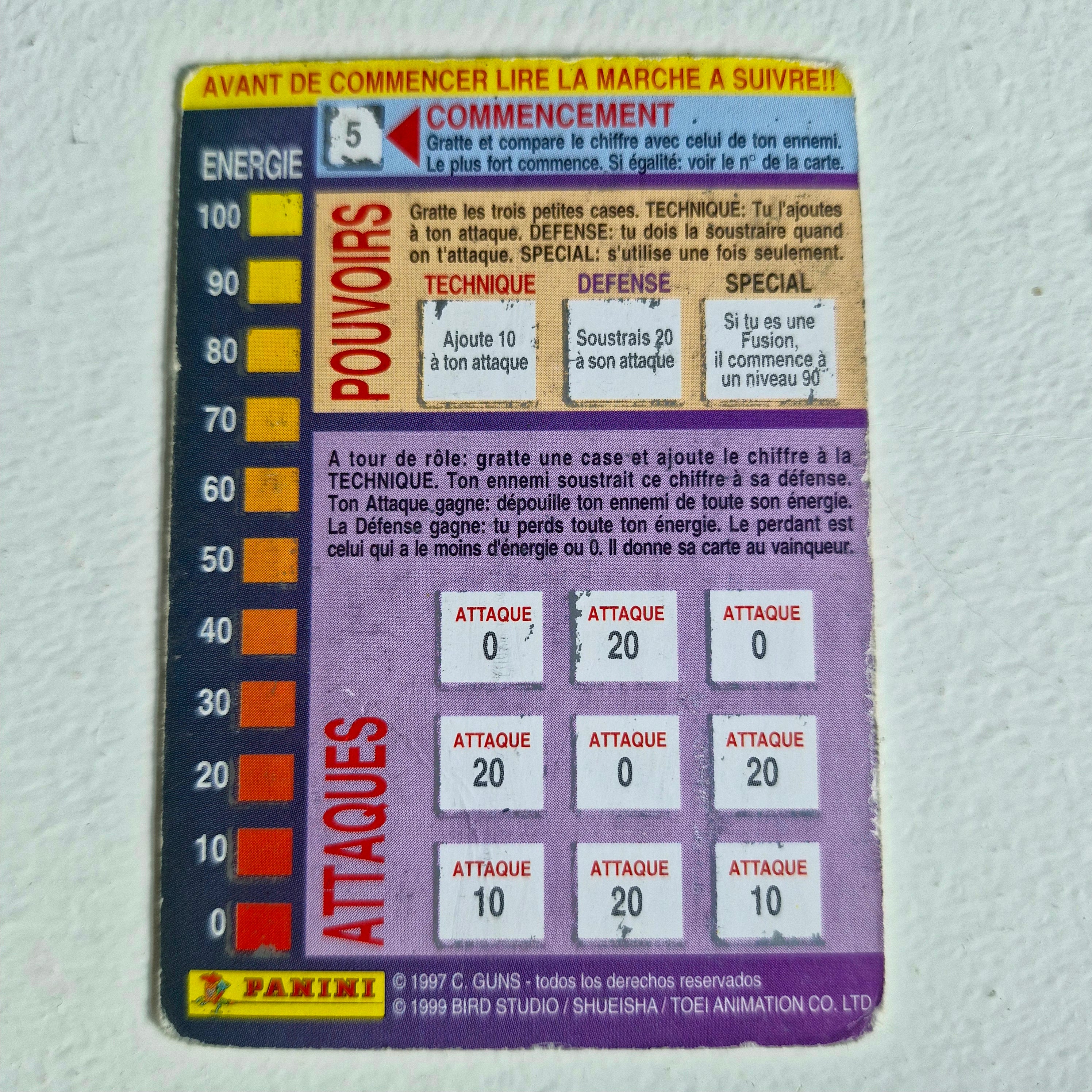 Dragon Ball - Carte Dragon Ball Fighting Cards 007