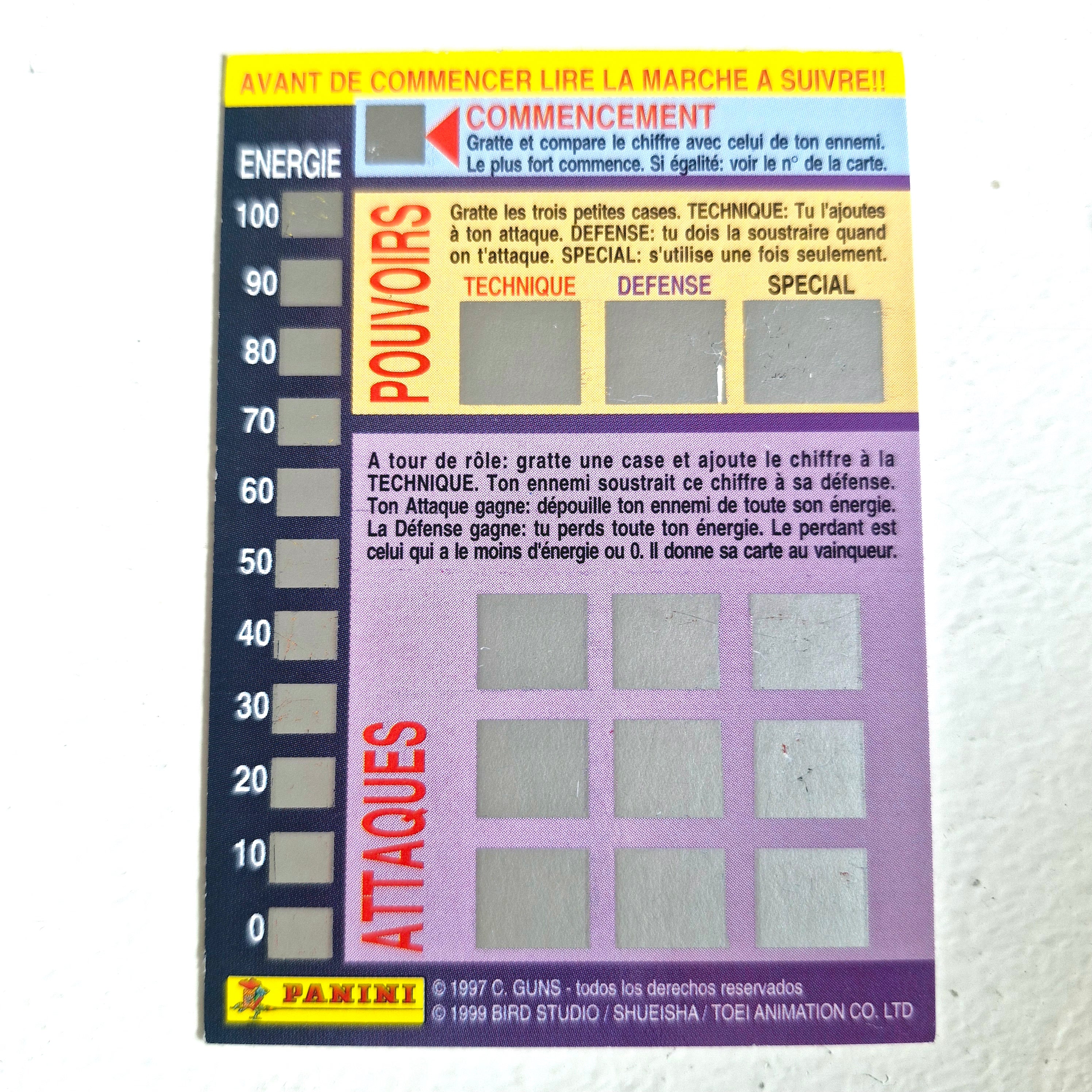 Dragon Ball - Carte Dragon Ball Fighting Cards 038