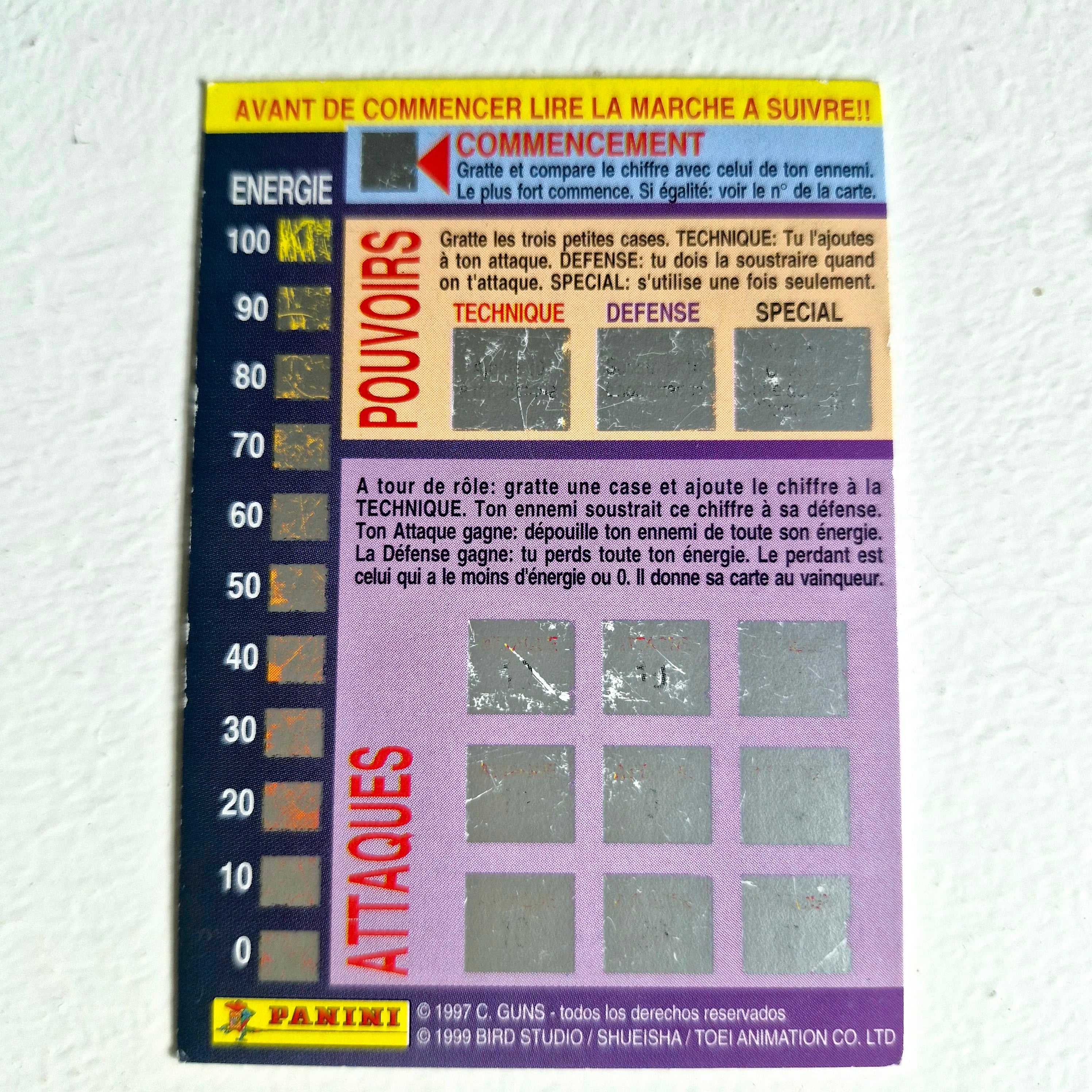 Dragon Ball - Carte Dragon Ball Fighting Cards 002