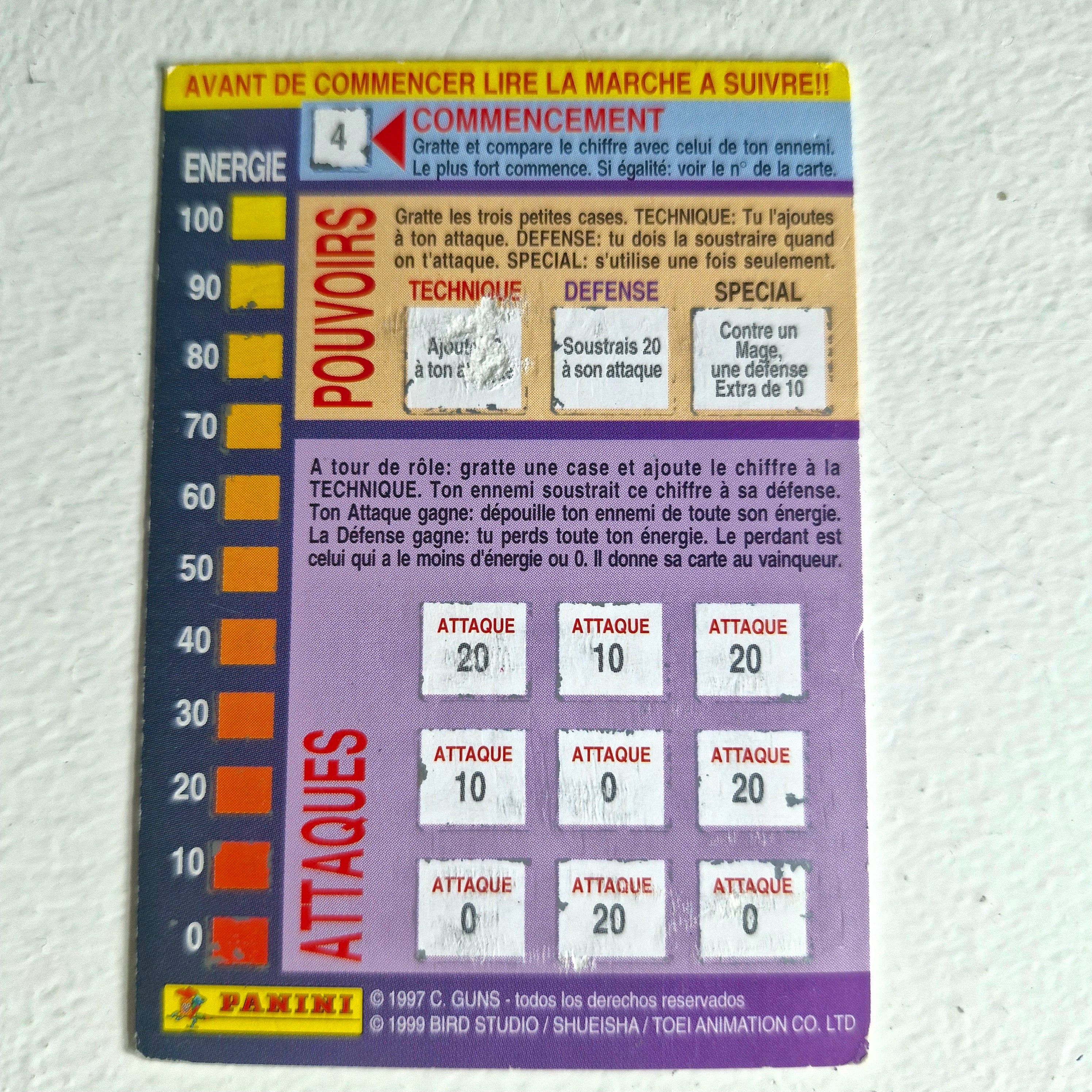 Dragon Ball - Carte Dragon Ball Fighting Cards 082