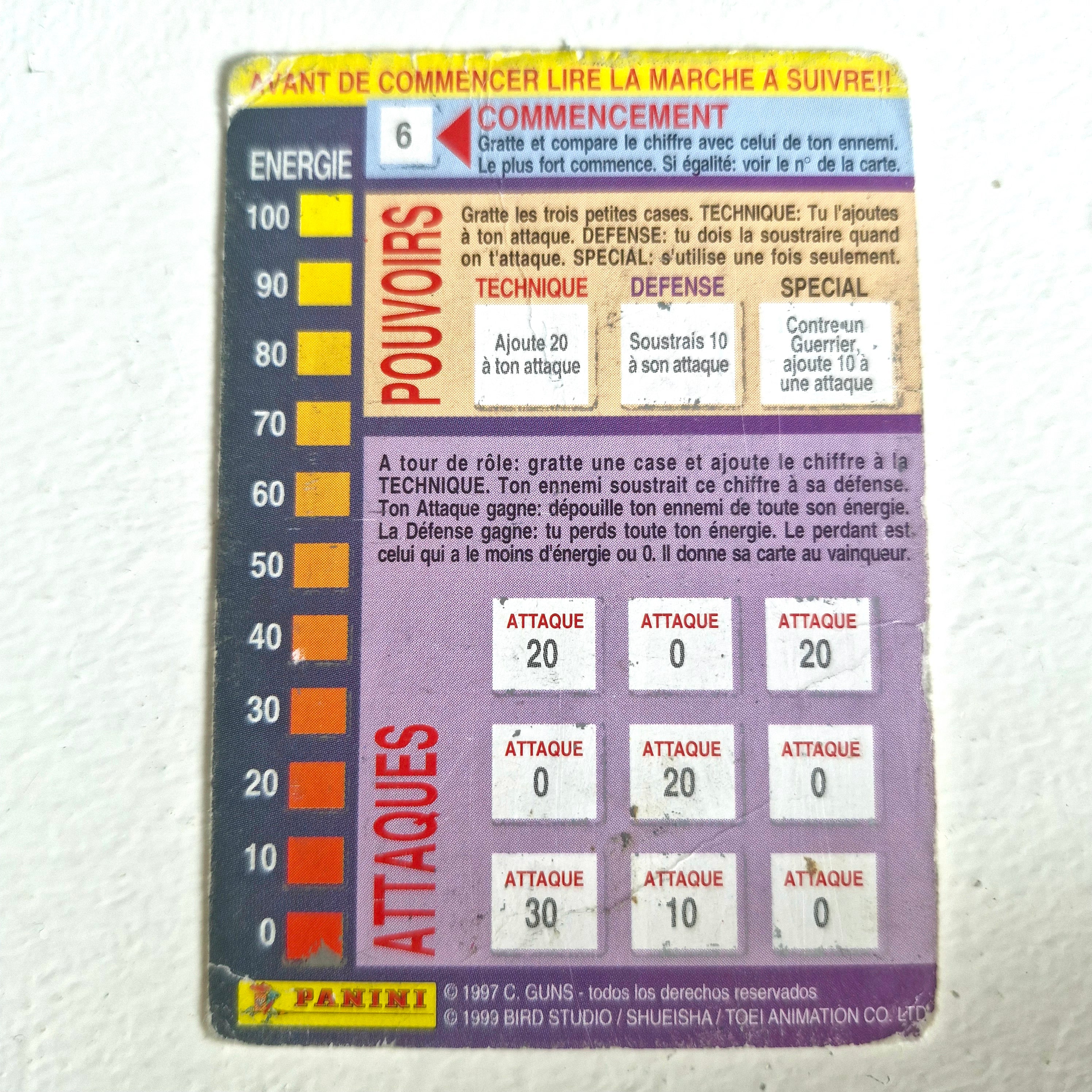 Dragon Ball - Carte Dragon Ball Fighting Cards 060