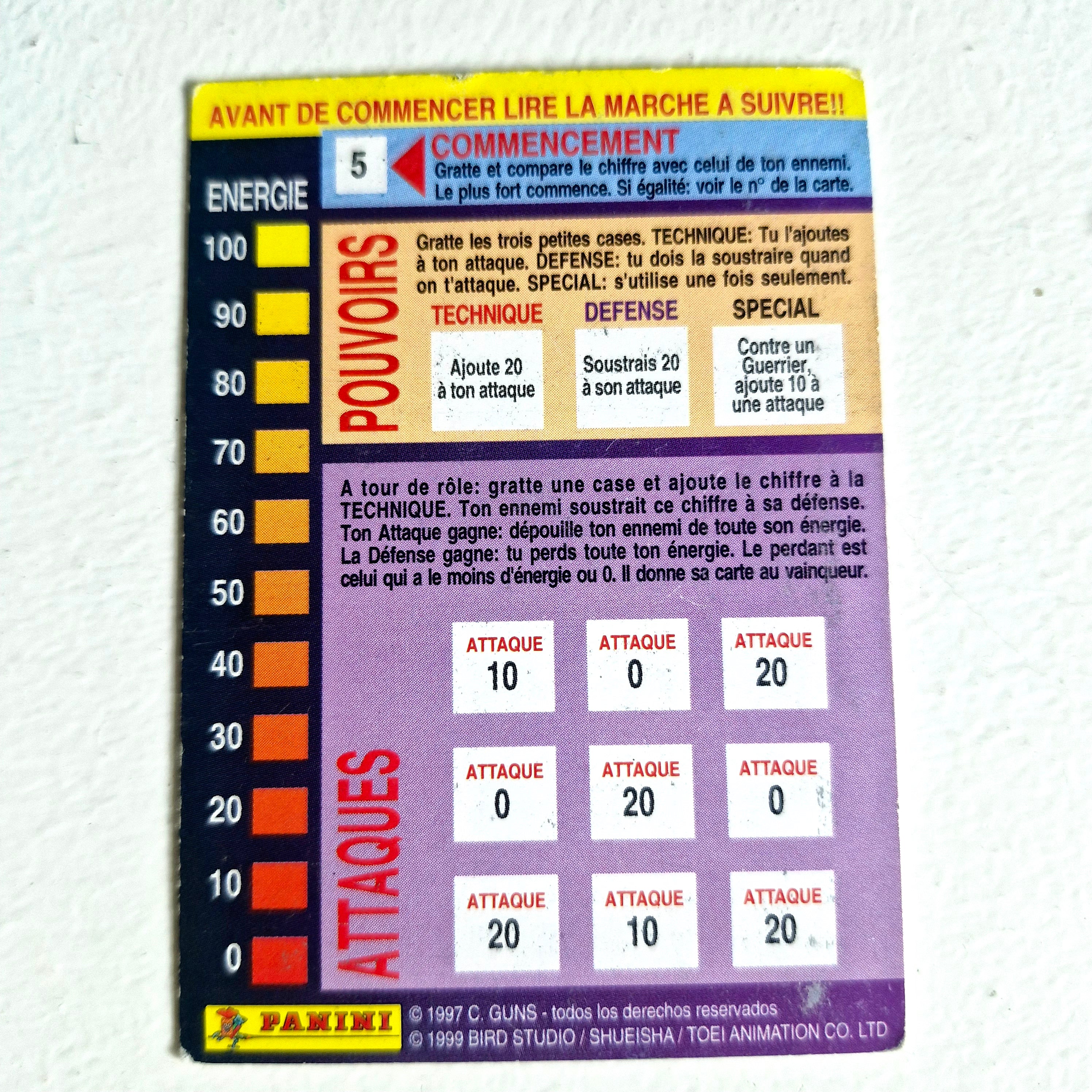 Dragon Ball - Carte Dragon Ball Fighting Cards 003