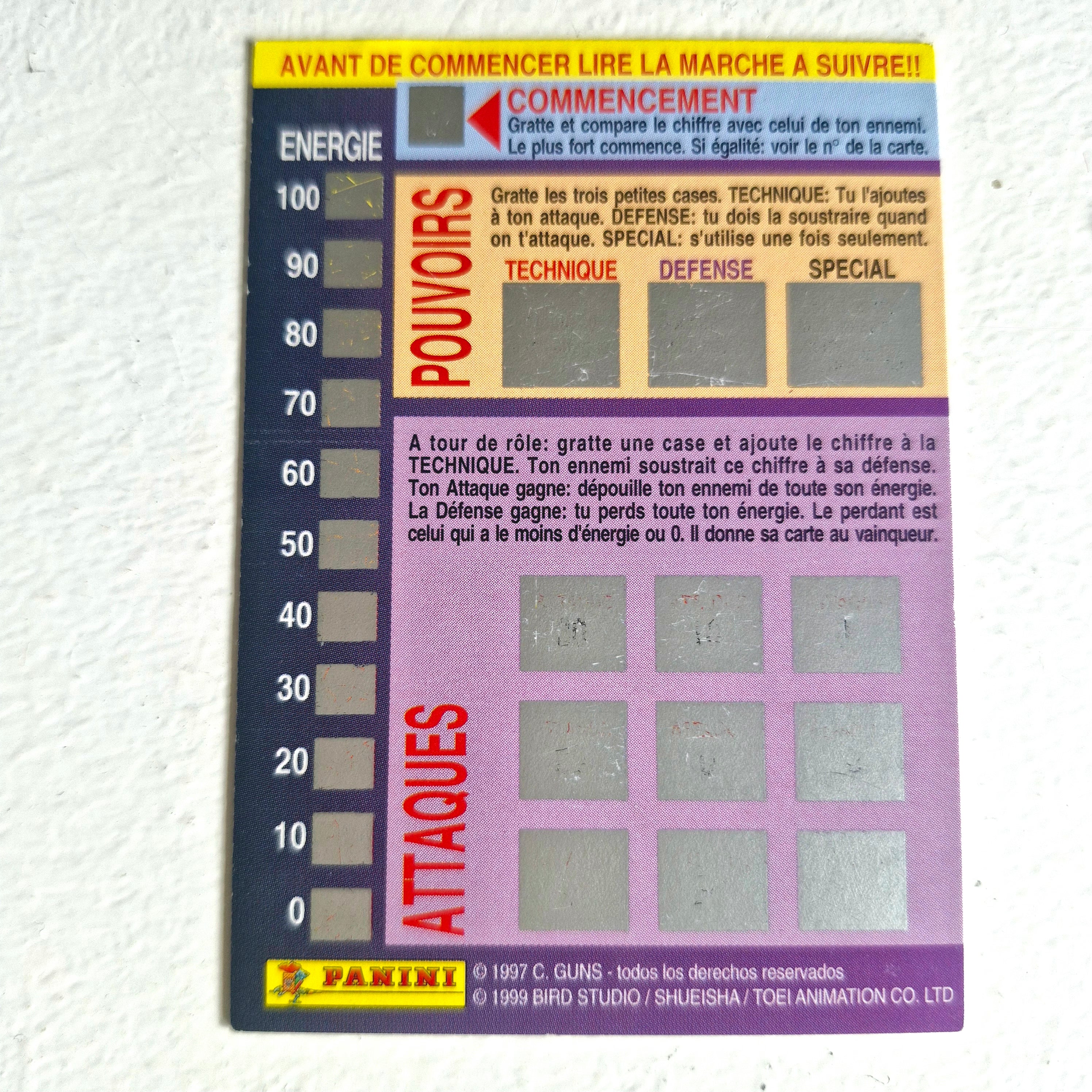 Dragon Ball - Carte Dragon Ball Fighting Cards 077