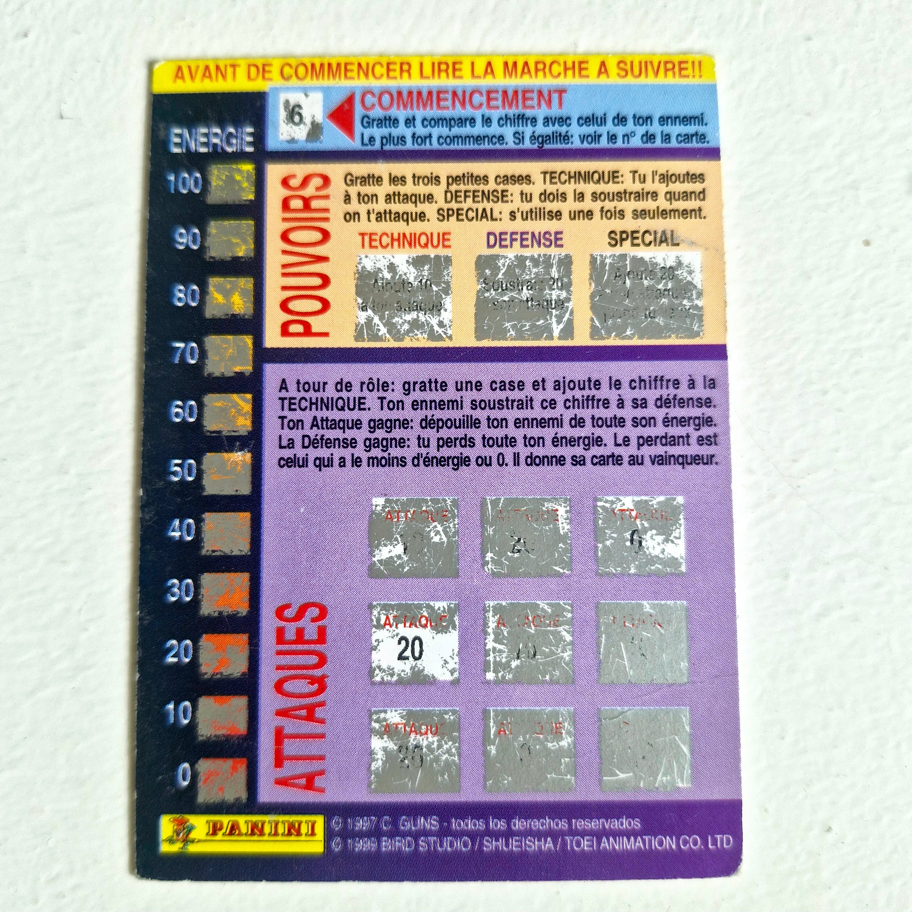 Dragon Ball - Carte Dragon Ball Fighting Cards 020