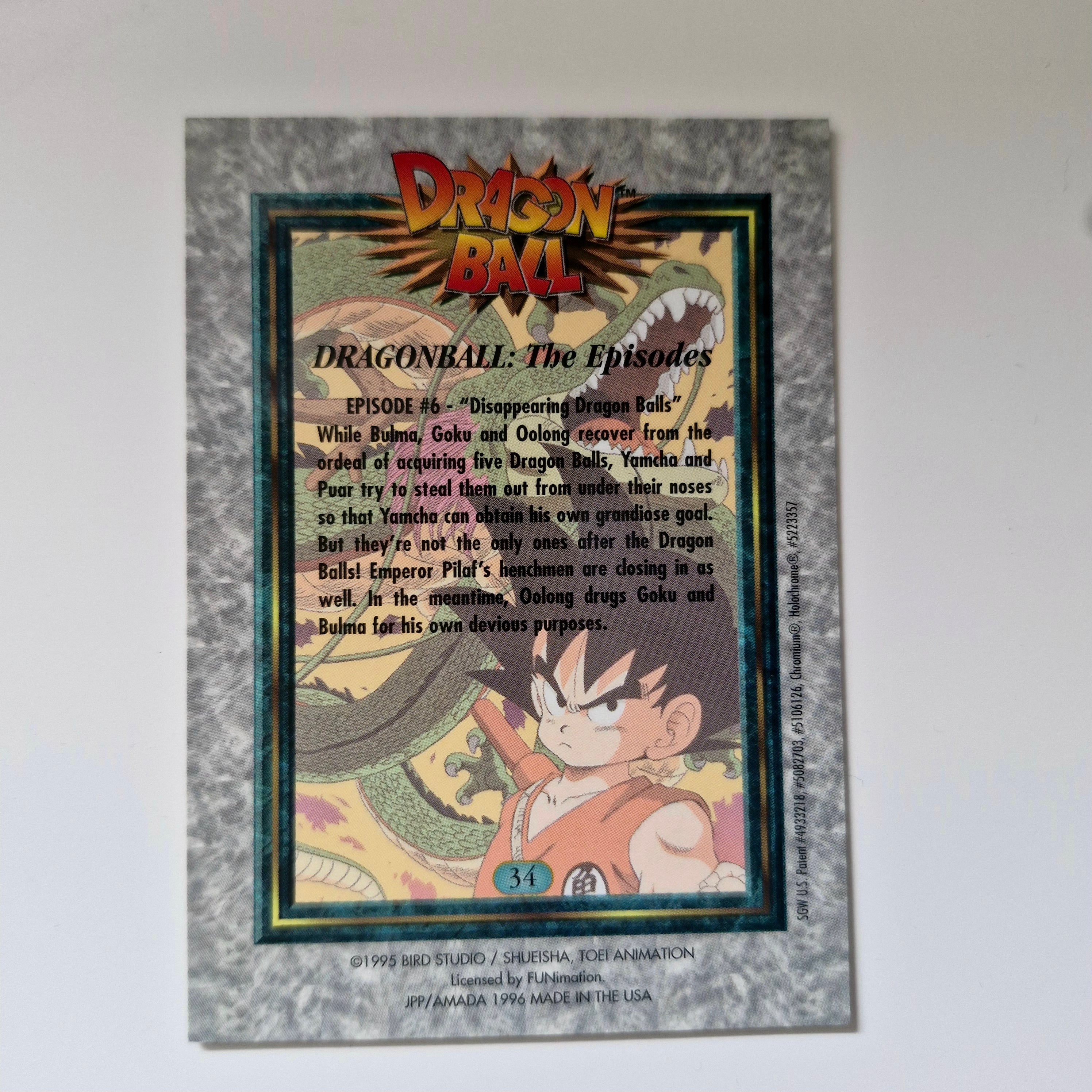 Dragon Ball - Carte Chromium Dragon Ball (US) - 34 état bon