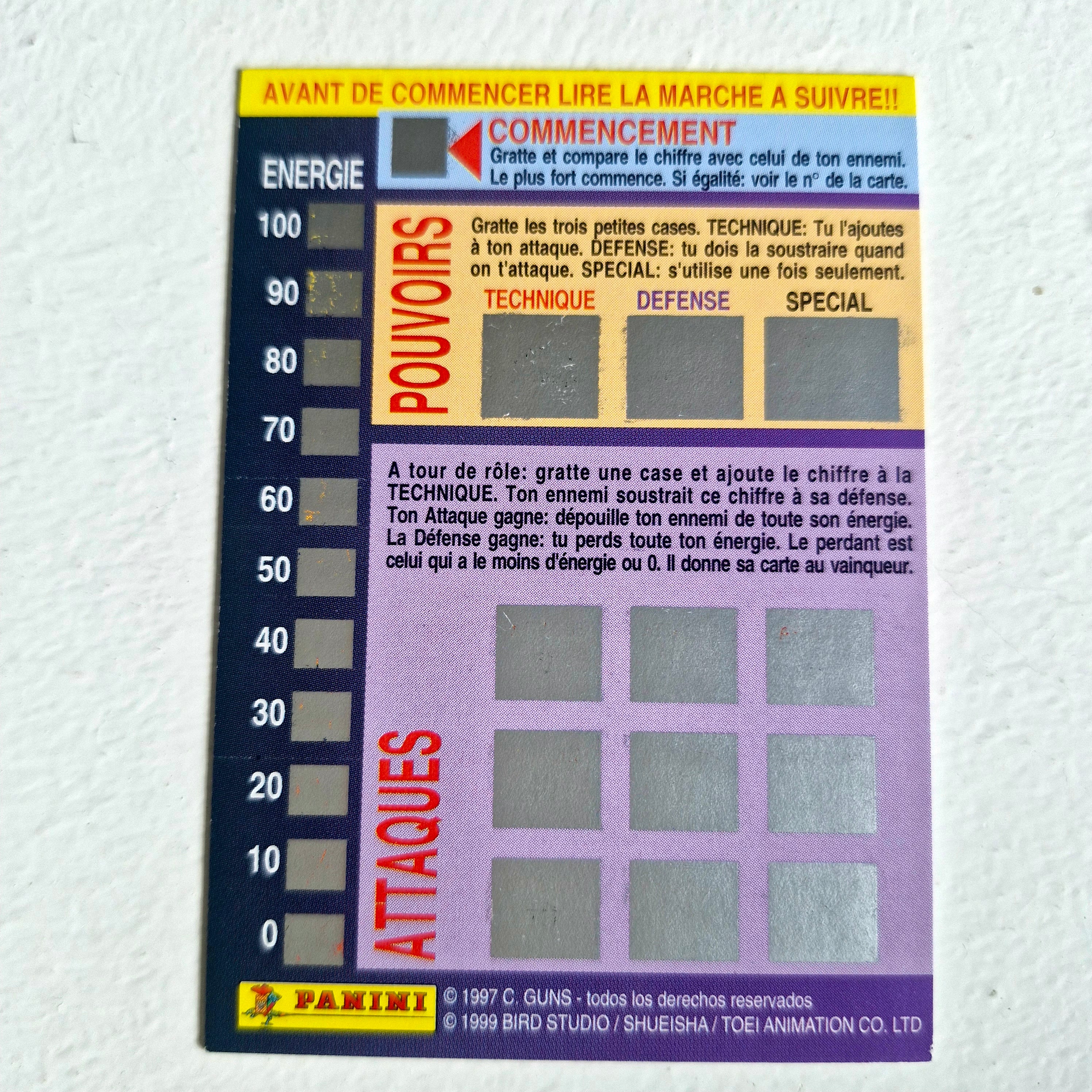 Dragon Ball - Carte Dragon Ball Fighting Cards 013
