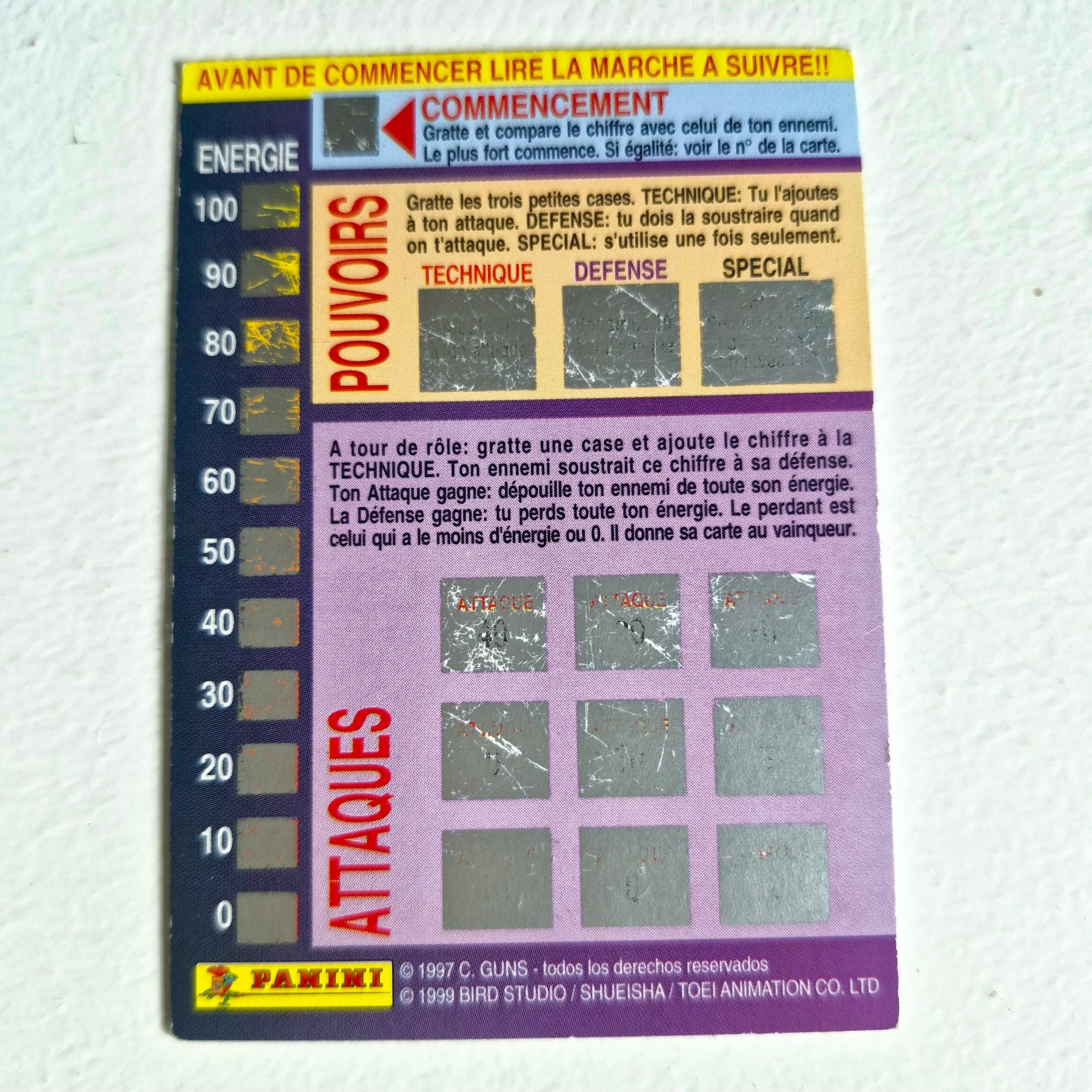 Dragon Ball - Carte Dragon Ball Fighting Cards 001