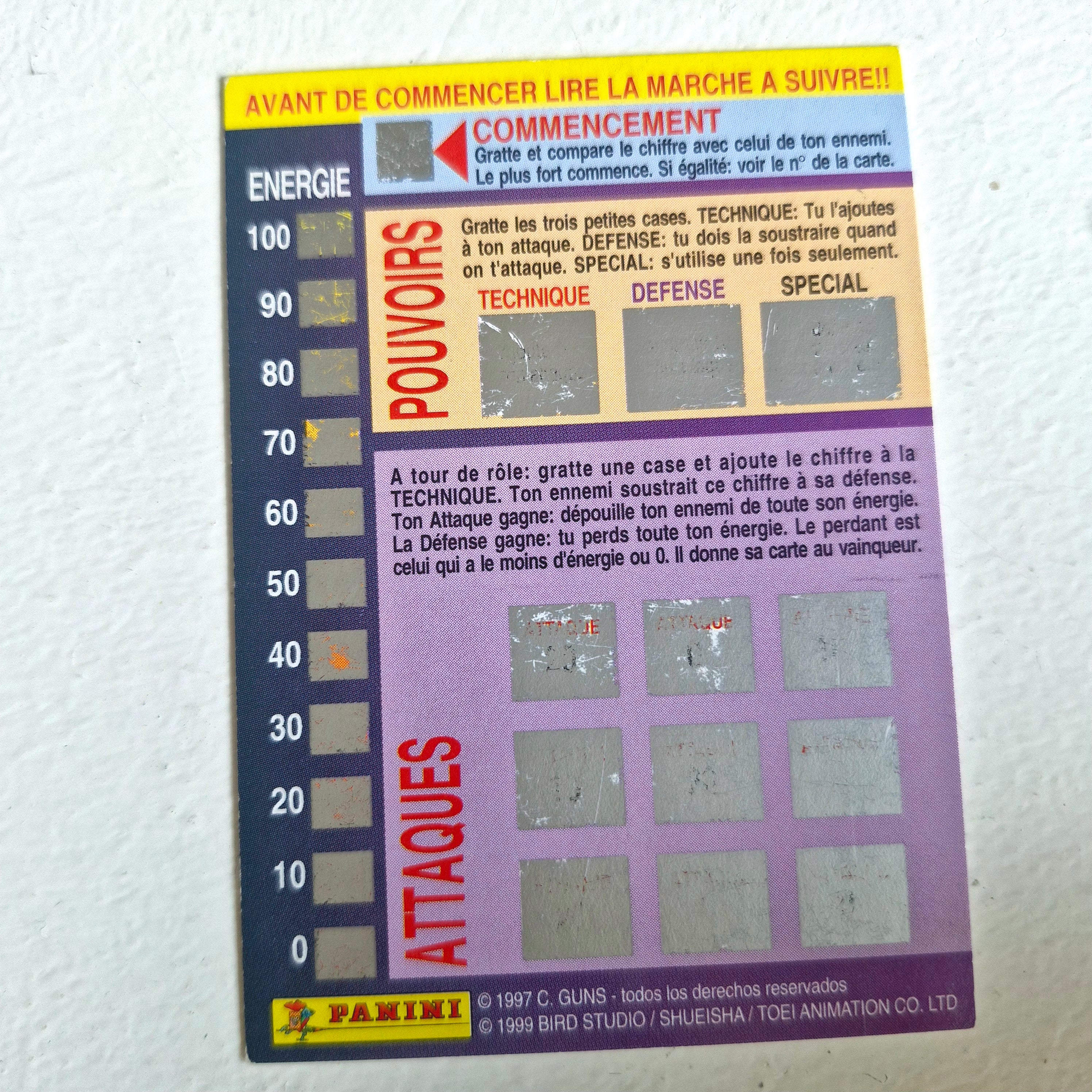 Dragon Ball - Carte Dragon Ball Fighting Cards 036