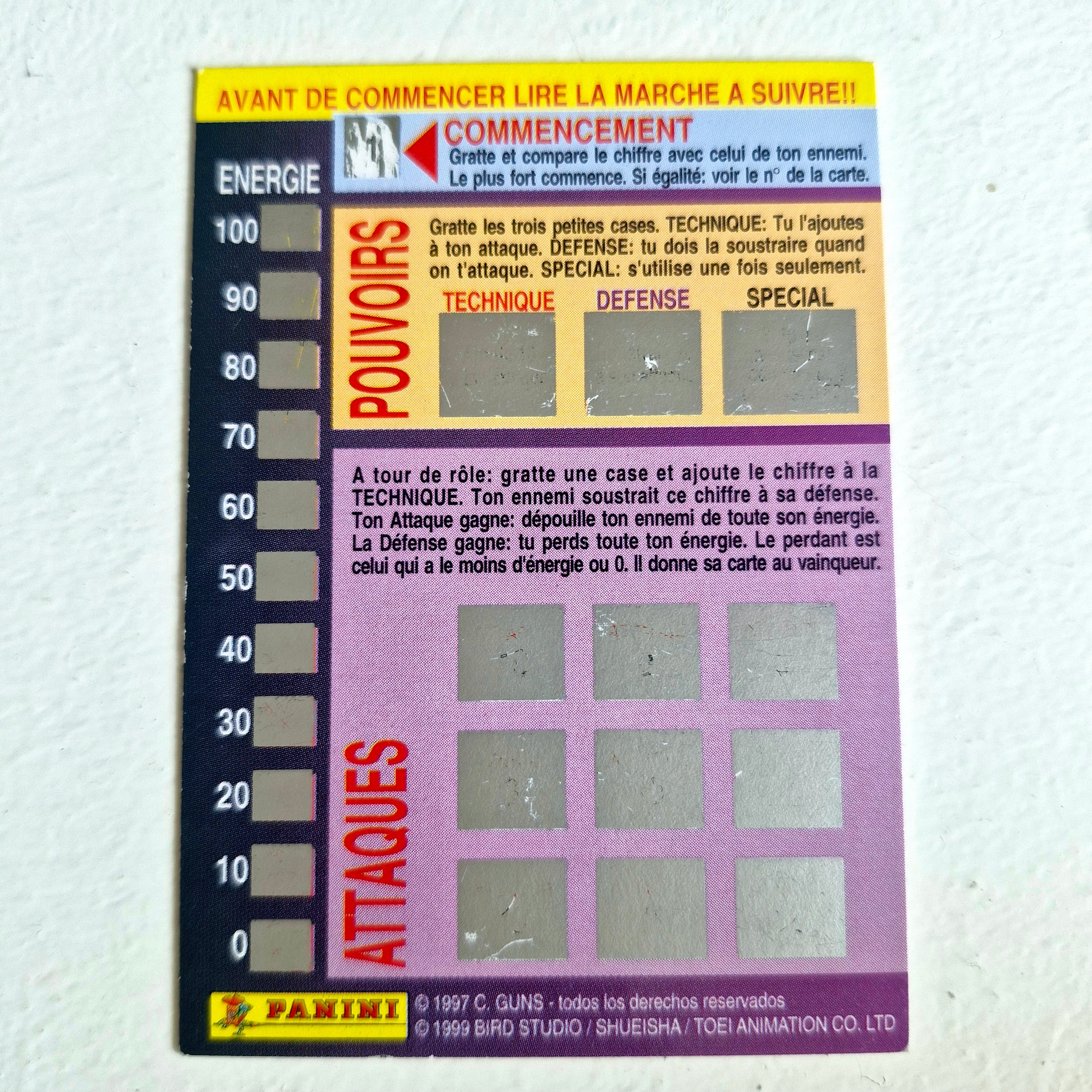 Dragon Ball - Carte Dragon Ball Fighting Cards 025
