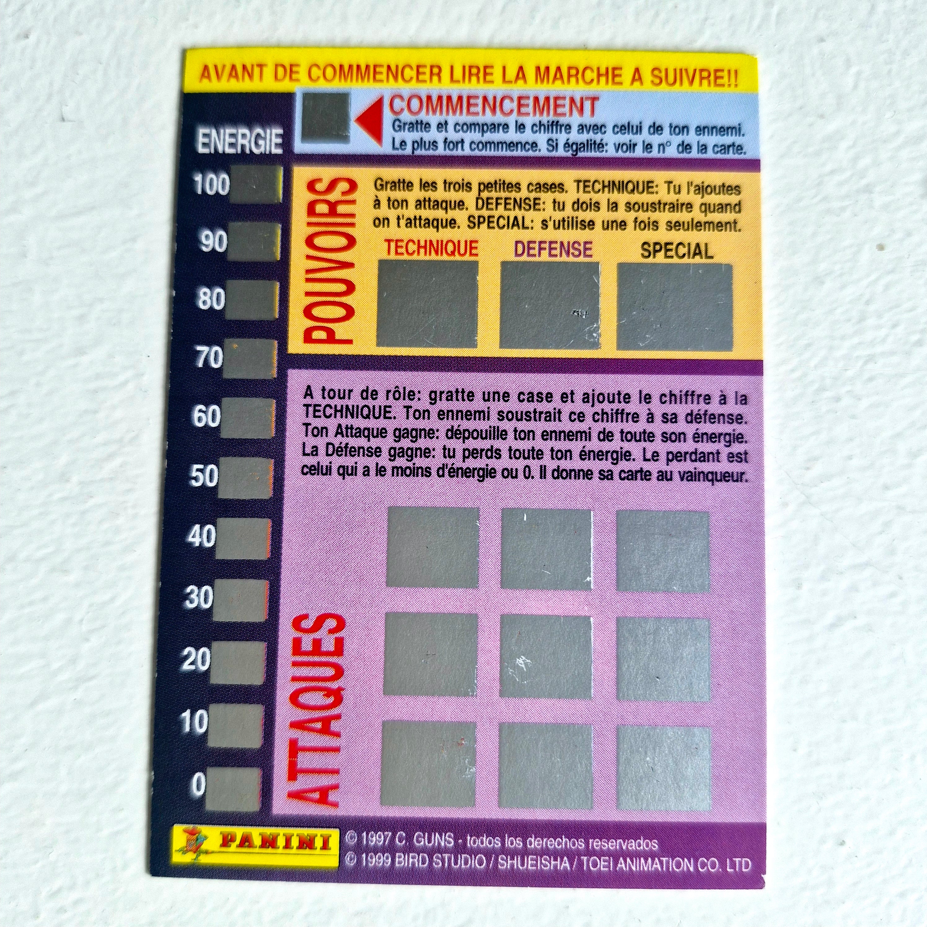 Dragon Ball - Carte Dragon Ball Fighting Cards 010