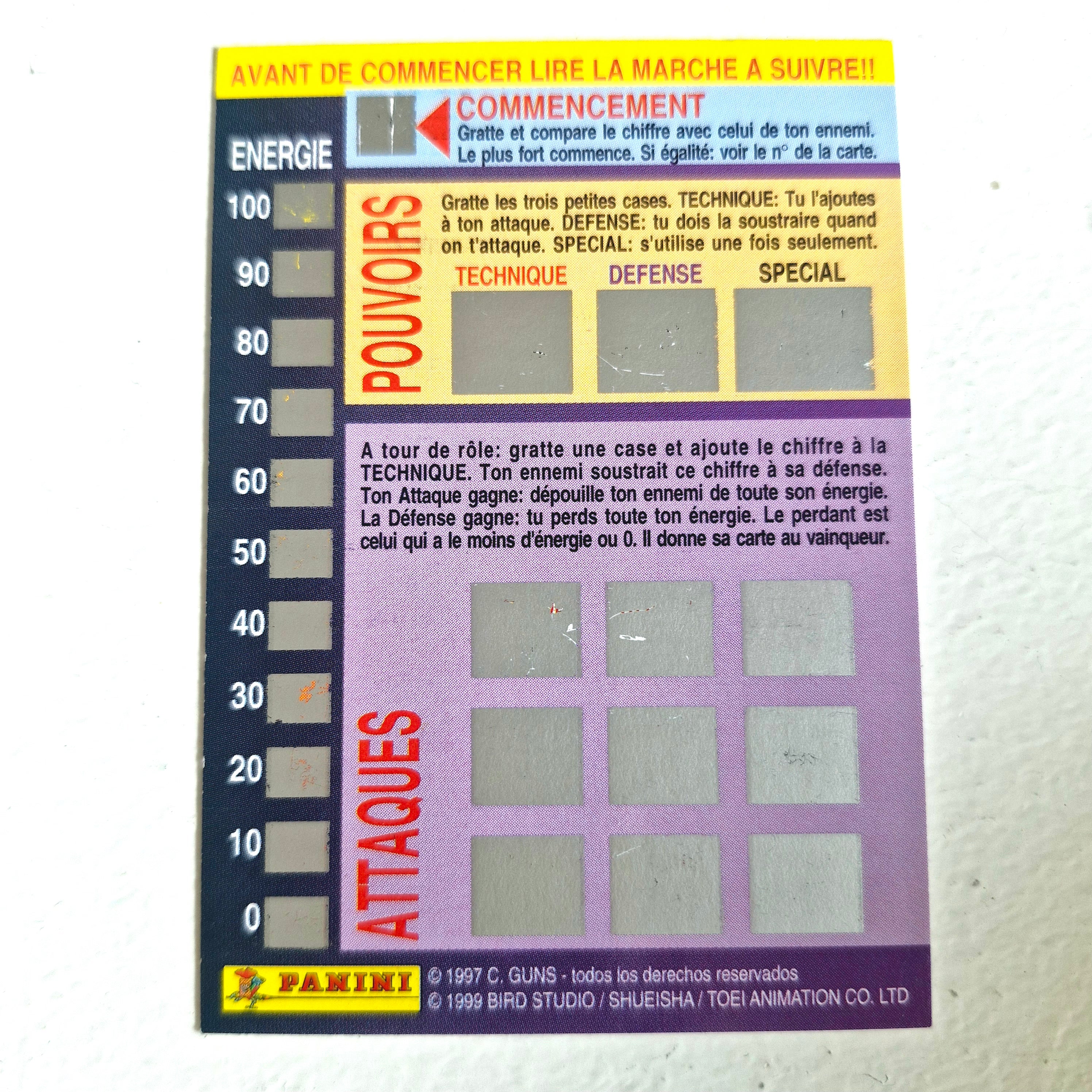 Dragon Ball - Carte Dragon Ball Fighting Cards 037