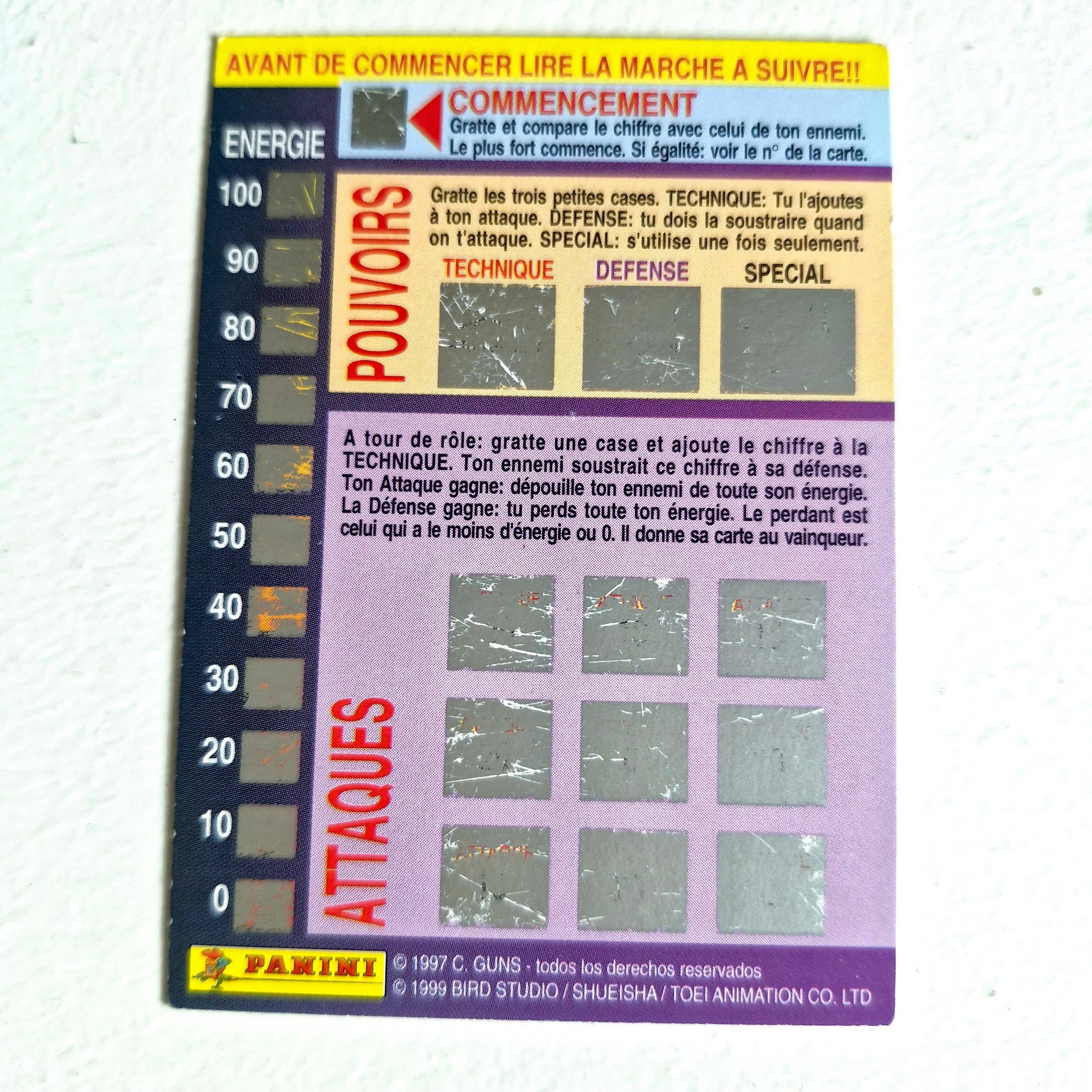 Dragon Ball - Carte Dragon Ball Fighting Cards 006