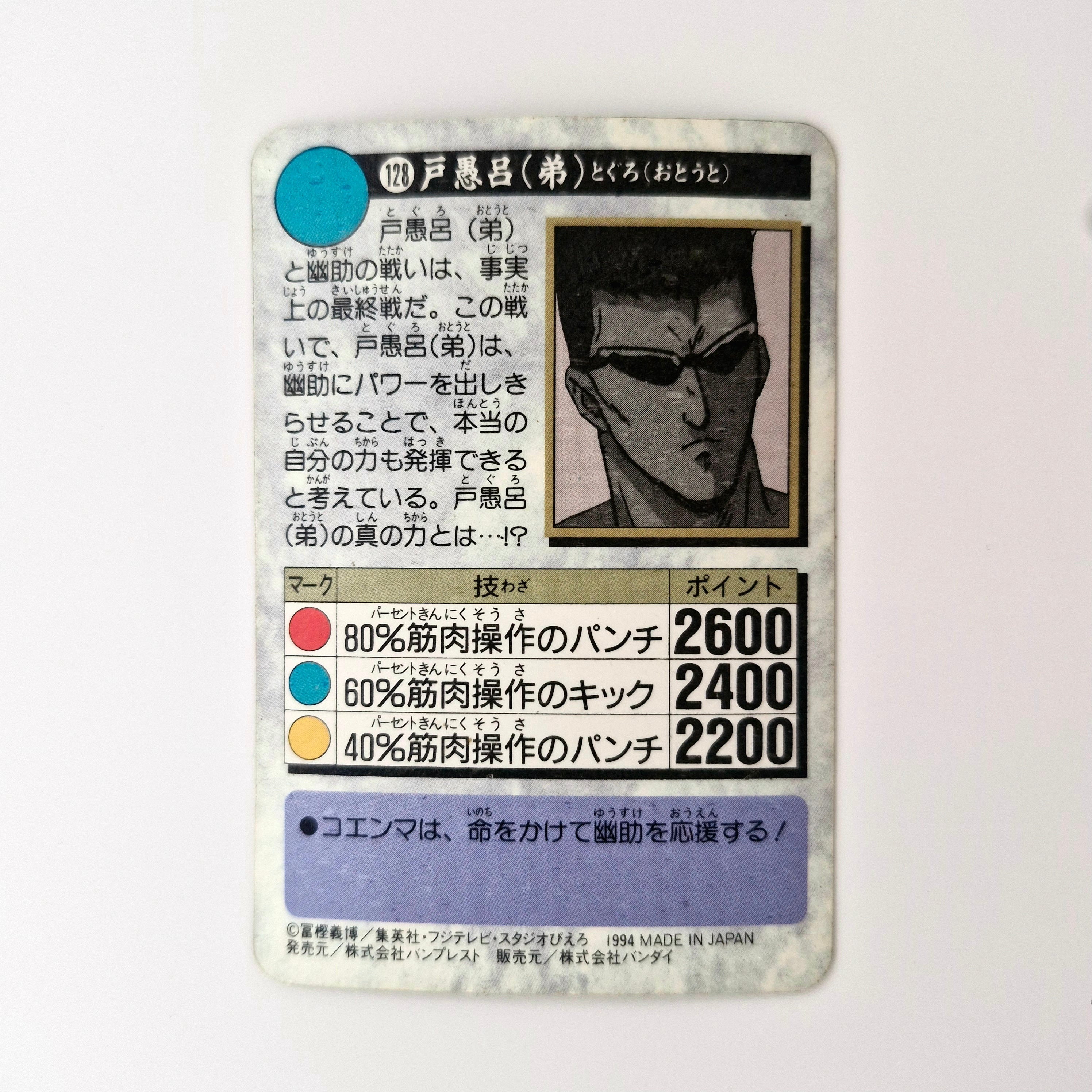 Yuyu Haksuho - Carte Carddass Part 4 - 128 état bon