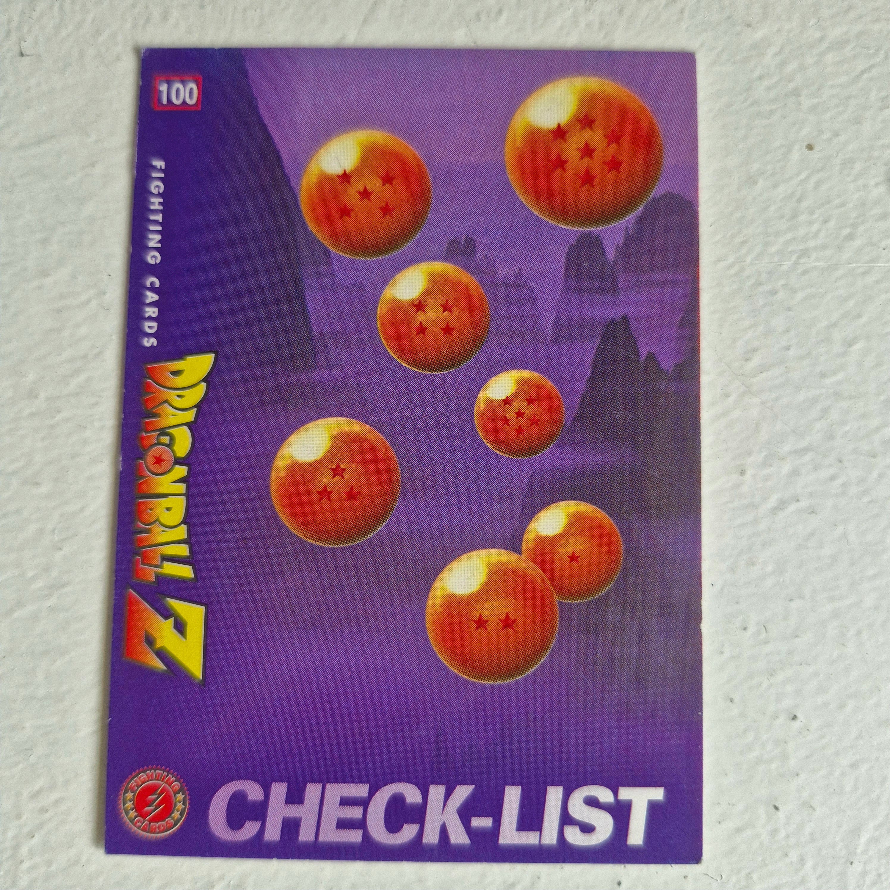 Dragon Ball - Carte Dragon Ball Fighting Cards 100 Checklist