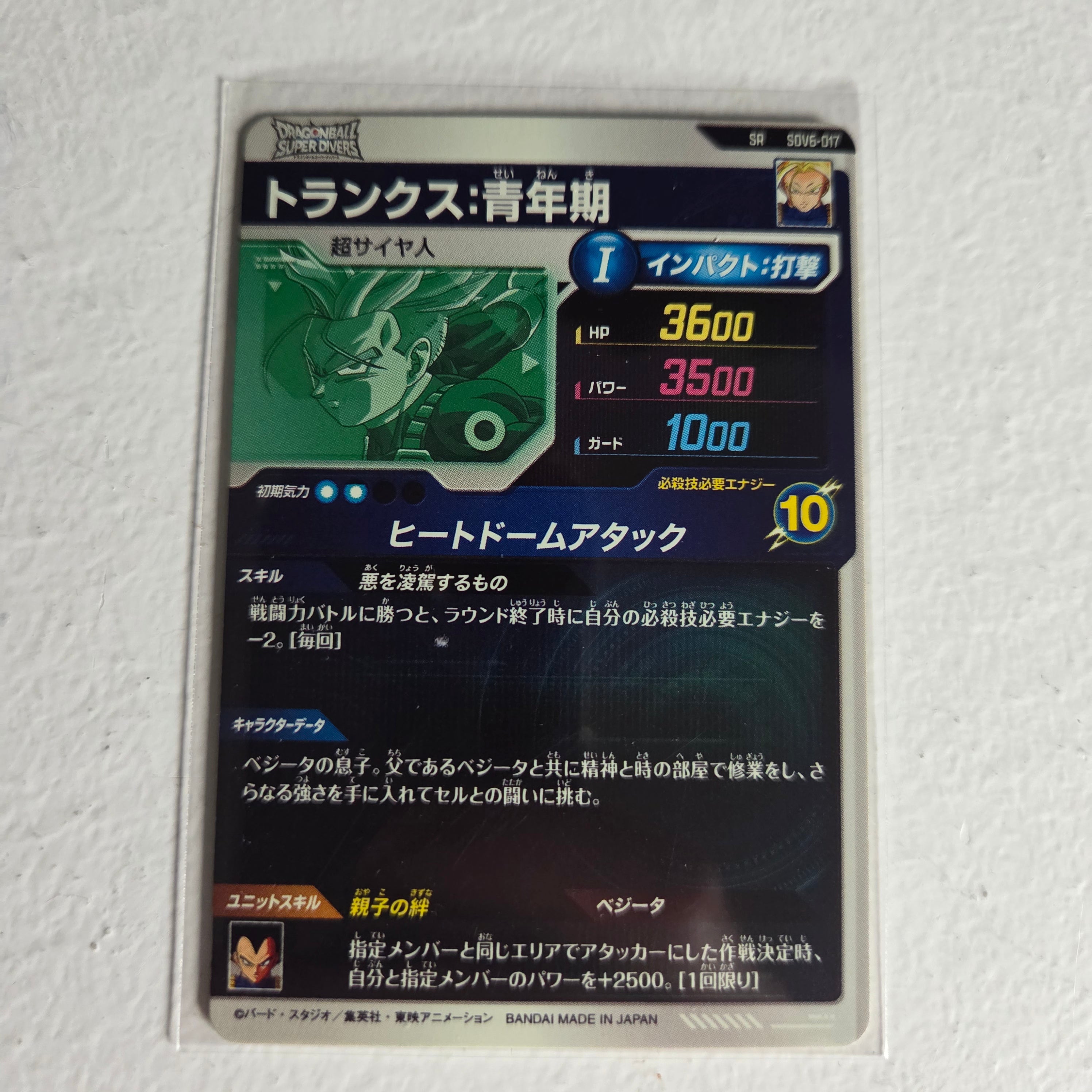 Dragon Ball - Cartes Dragon Ball Super SDV6-017 SR